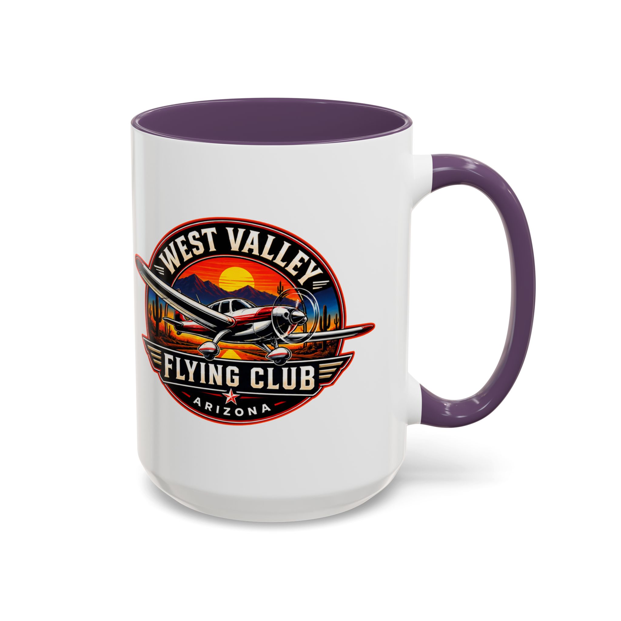 West Valley Flying Club Accent Coffee Mug — Arizona Aviation Logo (11/15oz) - Image 57