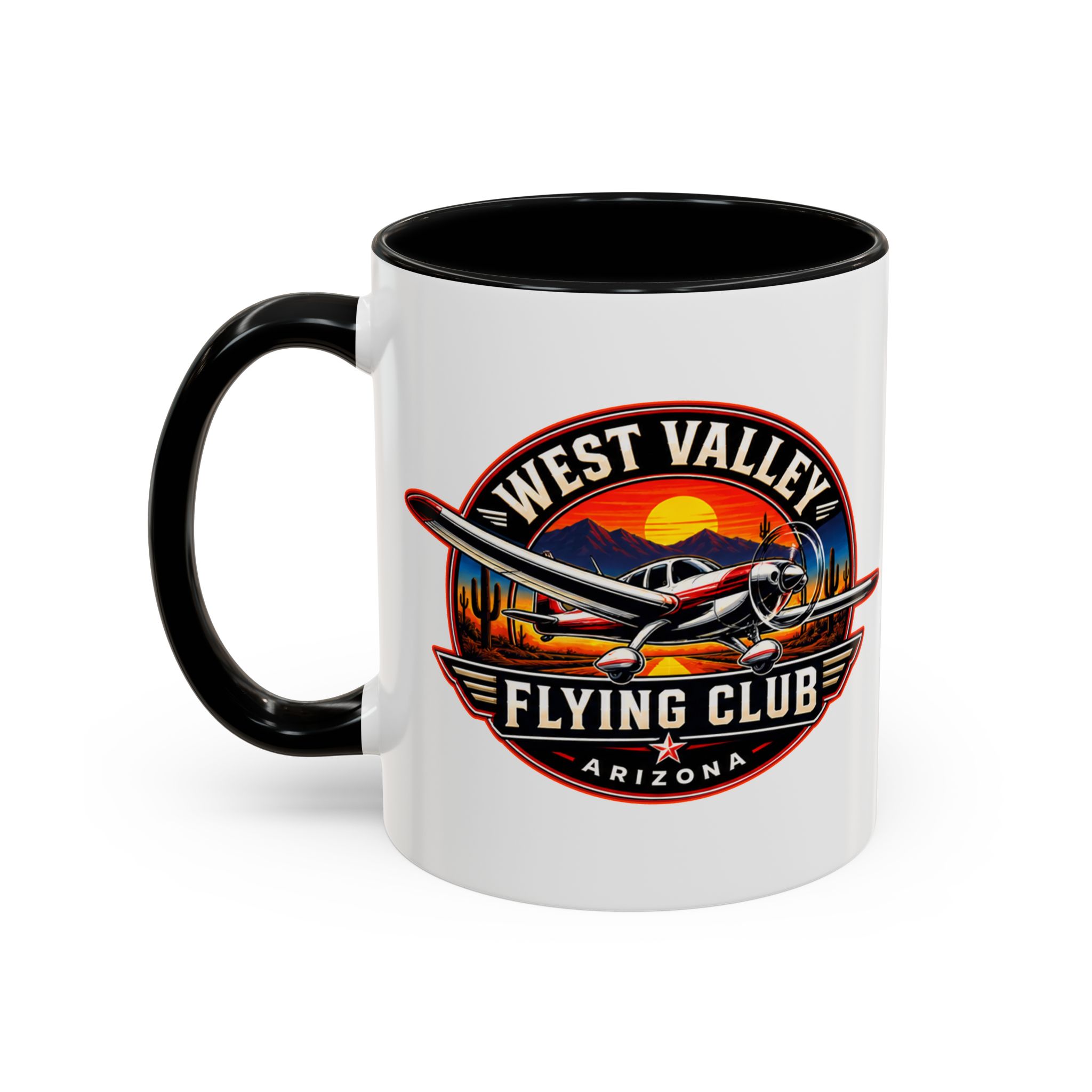 West Valley Flying Club Accent Coffee Mug — Arizona Aviation Logo (11/15oz) - Image 5