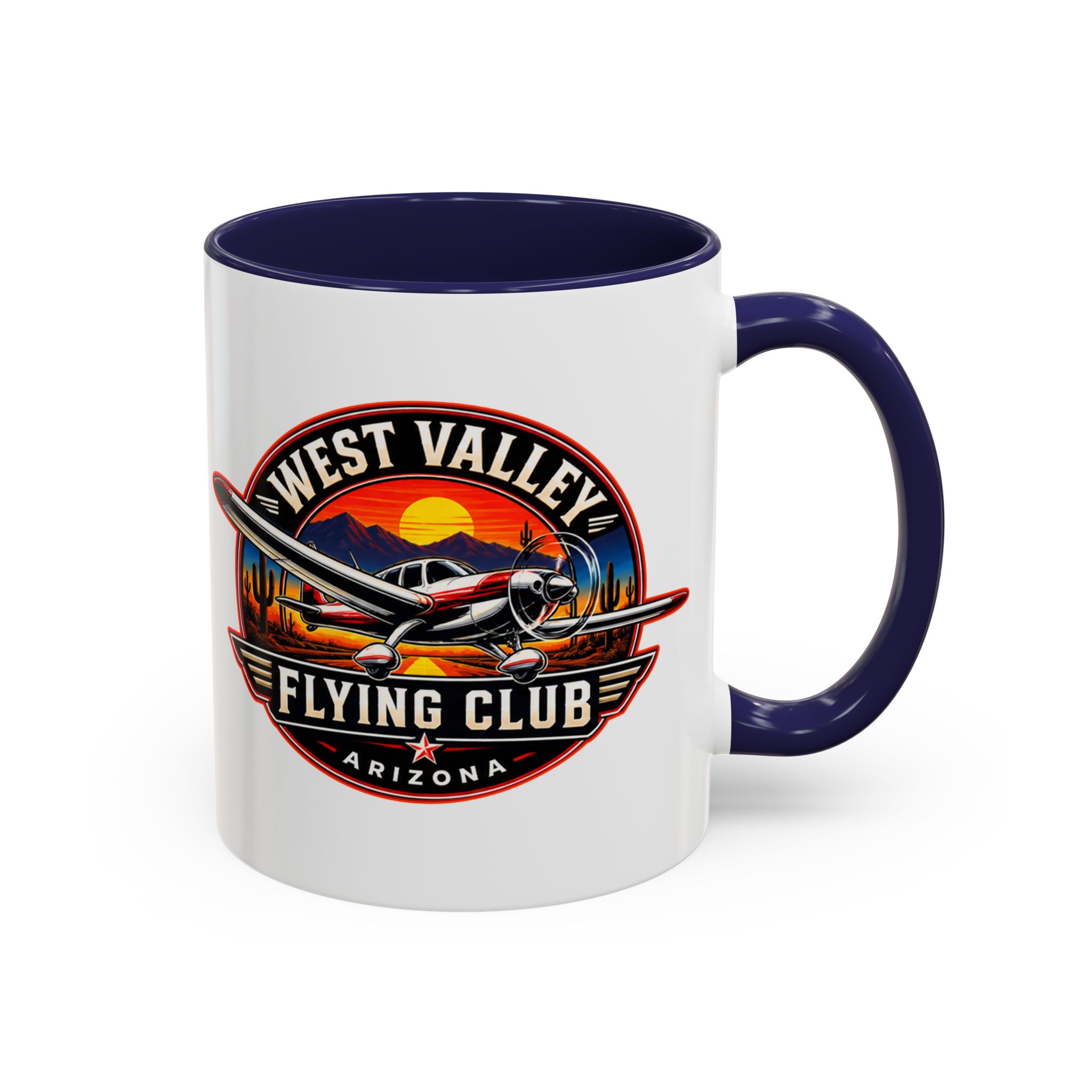 West Valley Flying Club Accent Coffee Mug — Arizona Aviation Logo (11/15oz) - Image 7