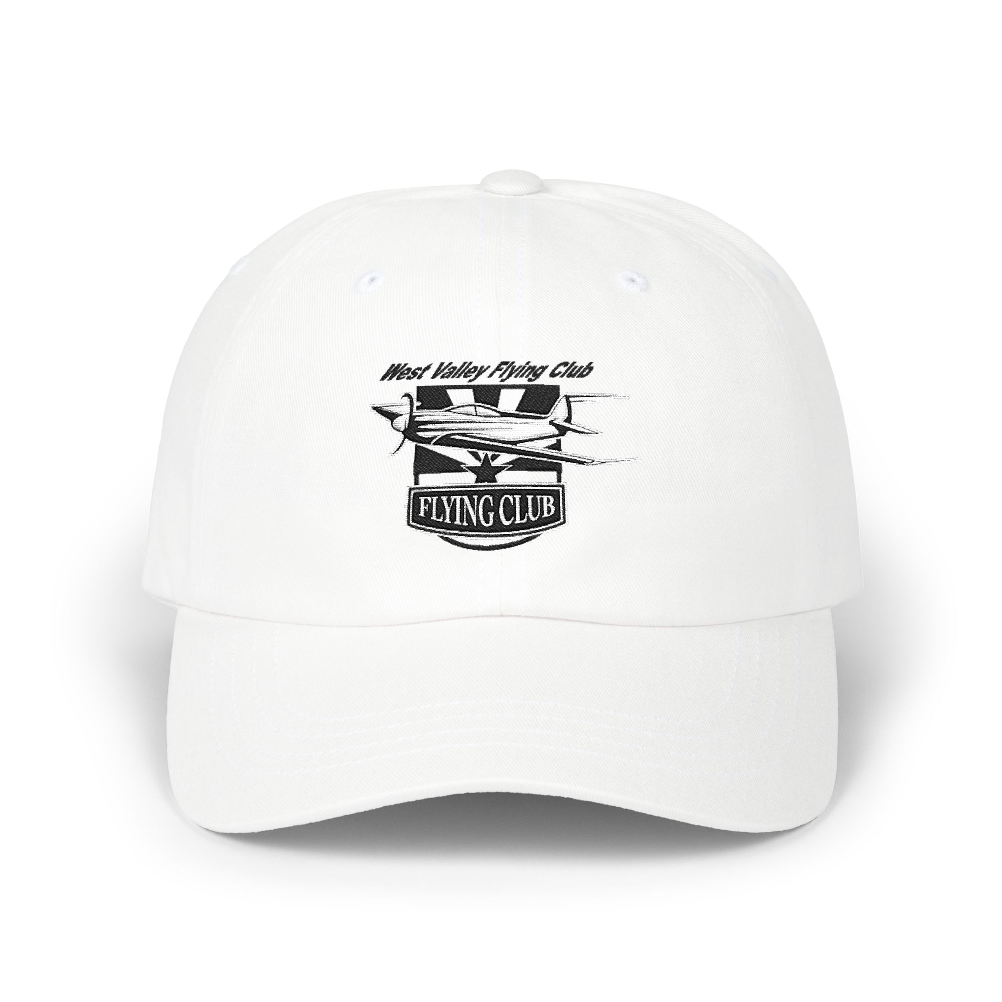 Aviation Club Classic Dad Cap — “Flying Club” Vintage Plane Embroidered Hat