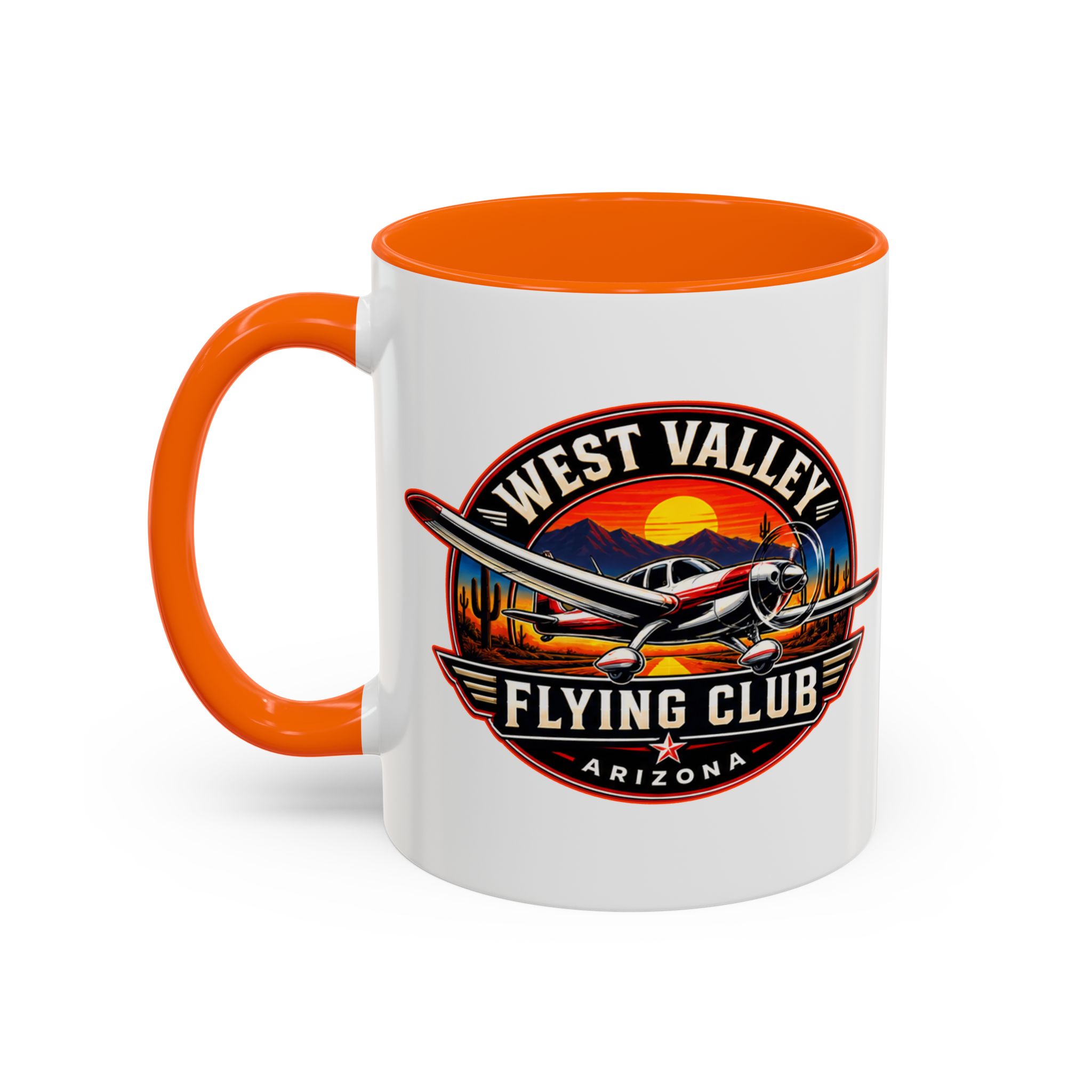 West Valley Flying Club Accent Coffee Mug — Arizona Aviation Logo (11/15oz) - Image 17