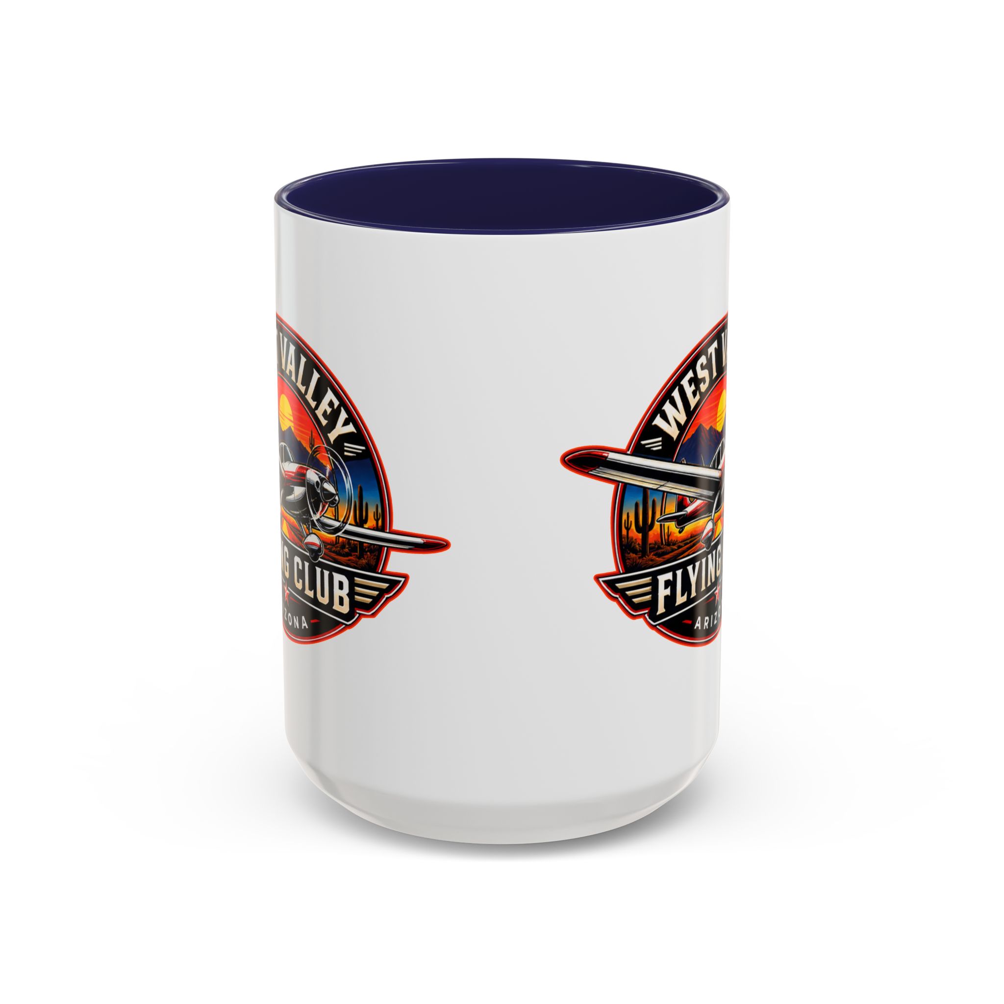 West Valley Flying Club Accent Coffee Mug — Arizona Aviation Logo (11/15oz) - Image 32