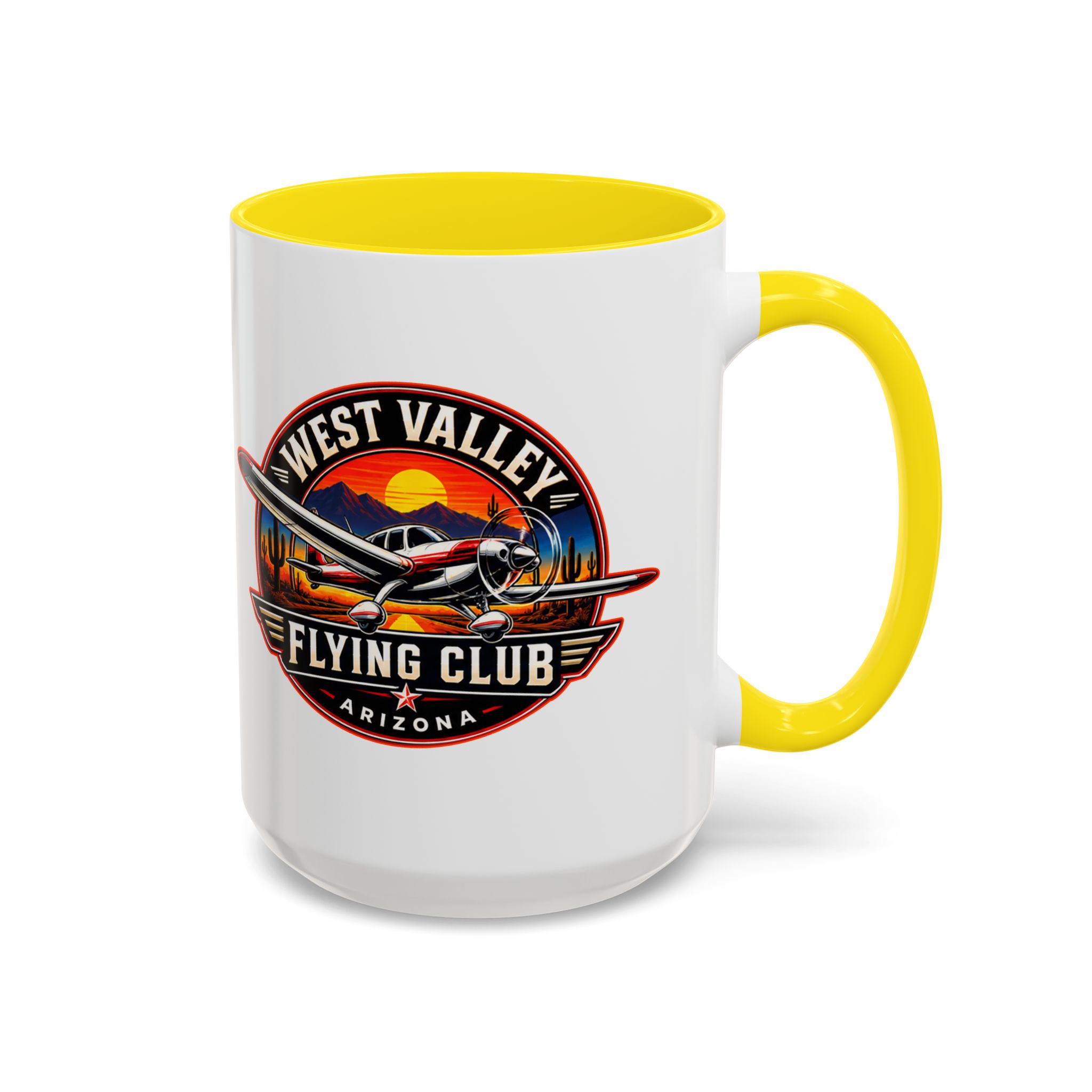 West Valley Flying Club Accent Coffee Mug — Arizona Aviation Logo (11/15oz) - Image 53
