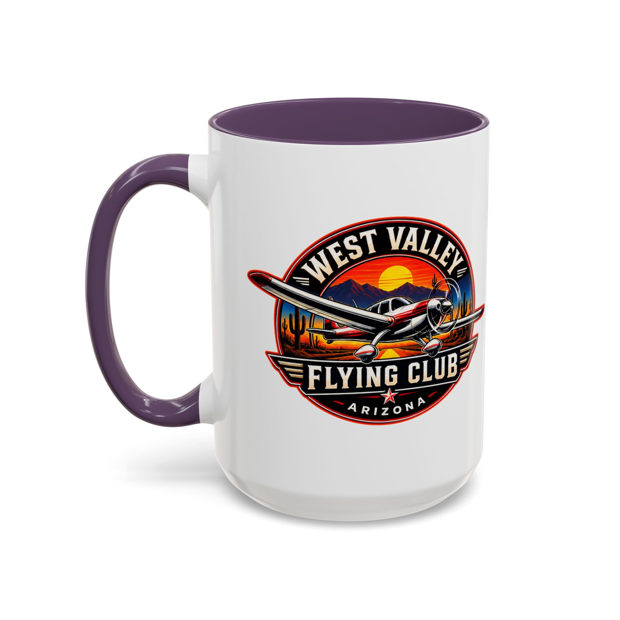 West Valley Flying Club Accent Coffee Mug — Arizona Aviation Logo (11/15oz) - Image 58