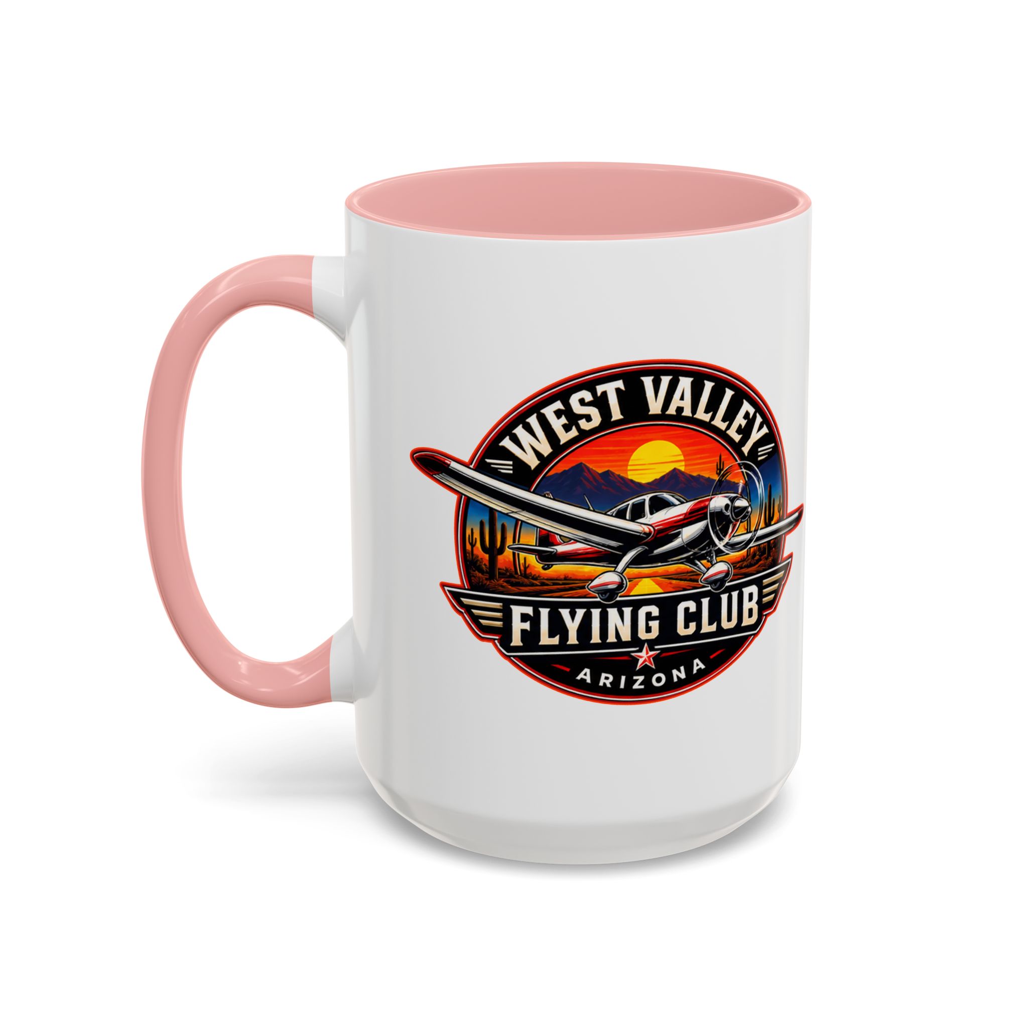 West Valley Flying Club Accent Coffee Mug — Arizona Aviation Logo (11/15oz) - Image 38
