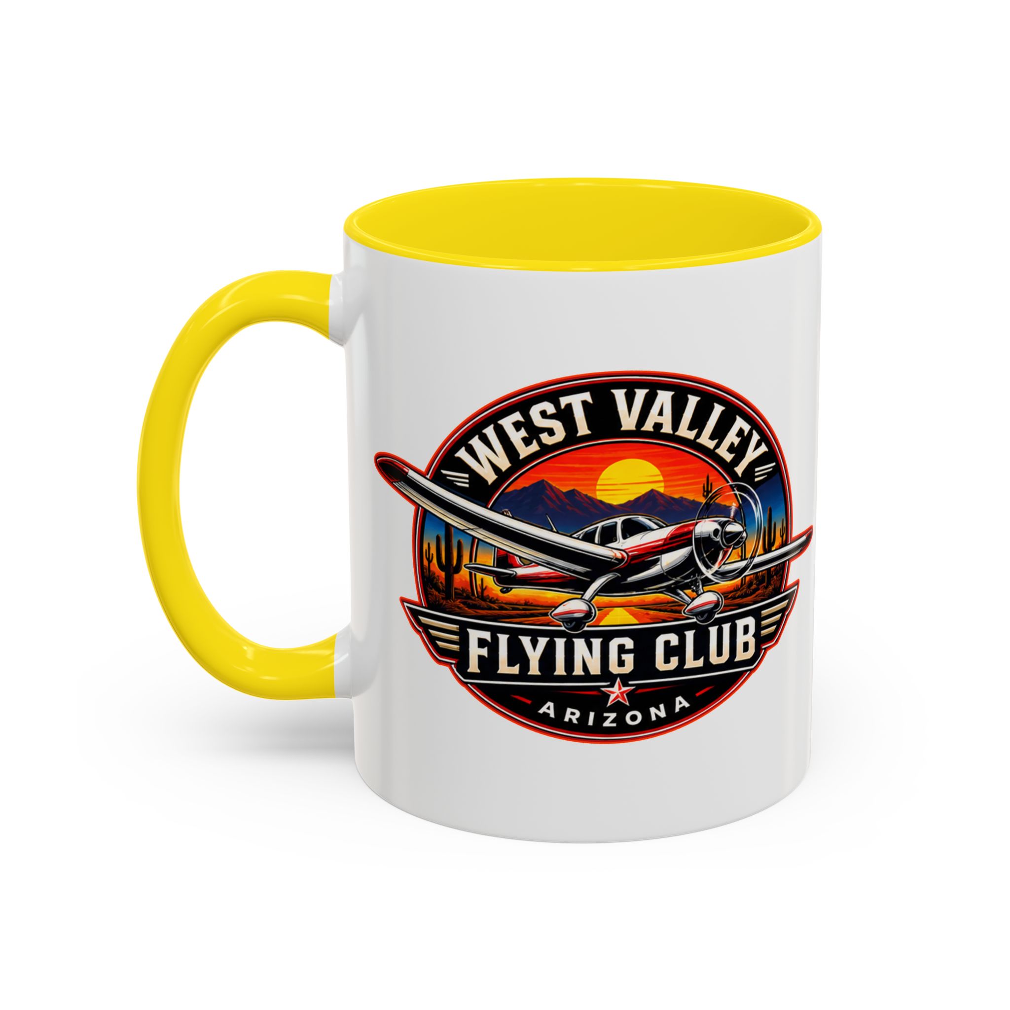 West Valley Flying Club Accent Coffee Mug — Arizona Aviation Logo (11/15oz) - Image 20