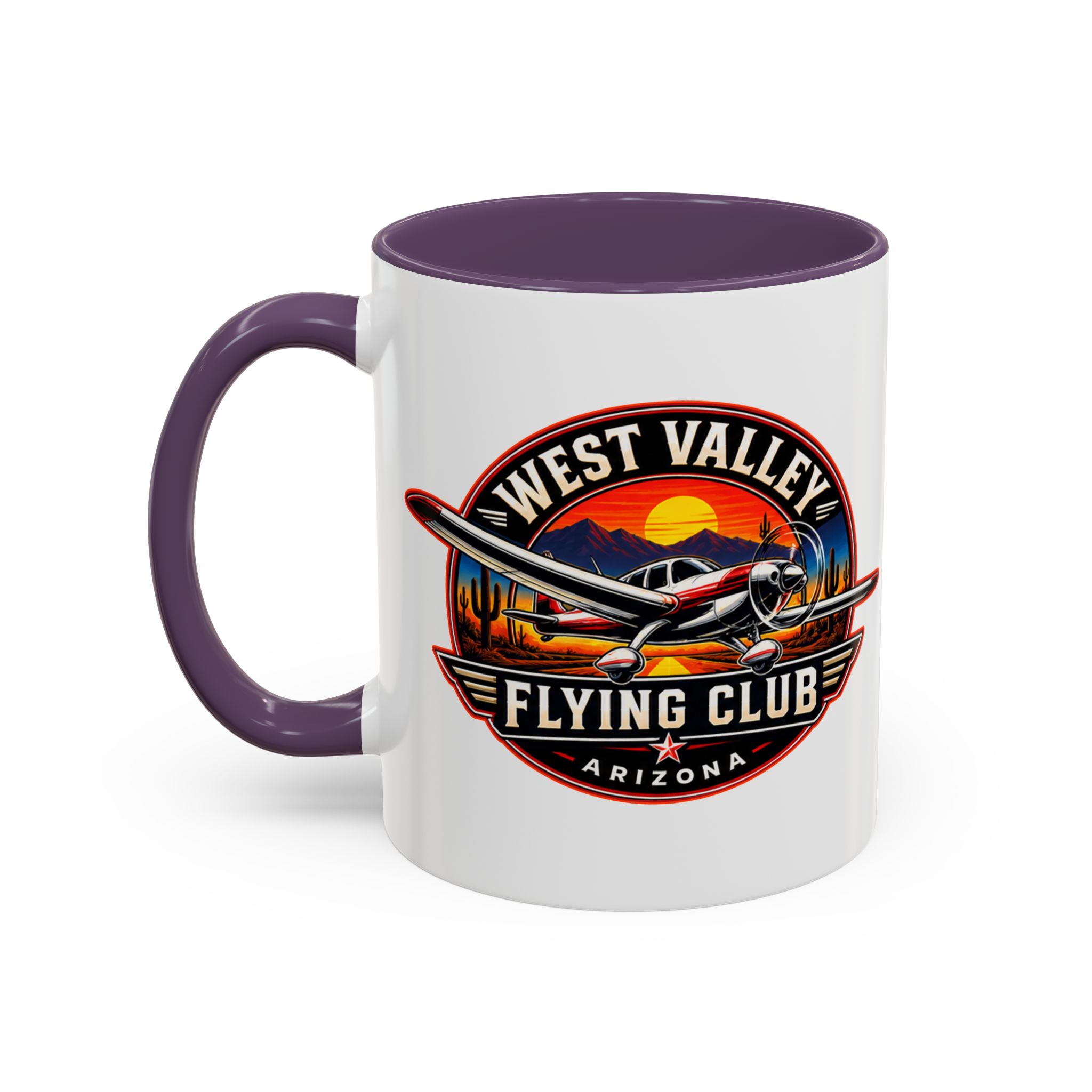 West Valley Flying Club Accent Coffee Mug — Arizona Aviation Logo (11/15oz) - Image 26