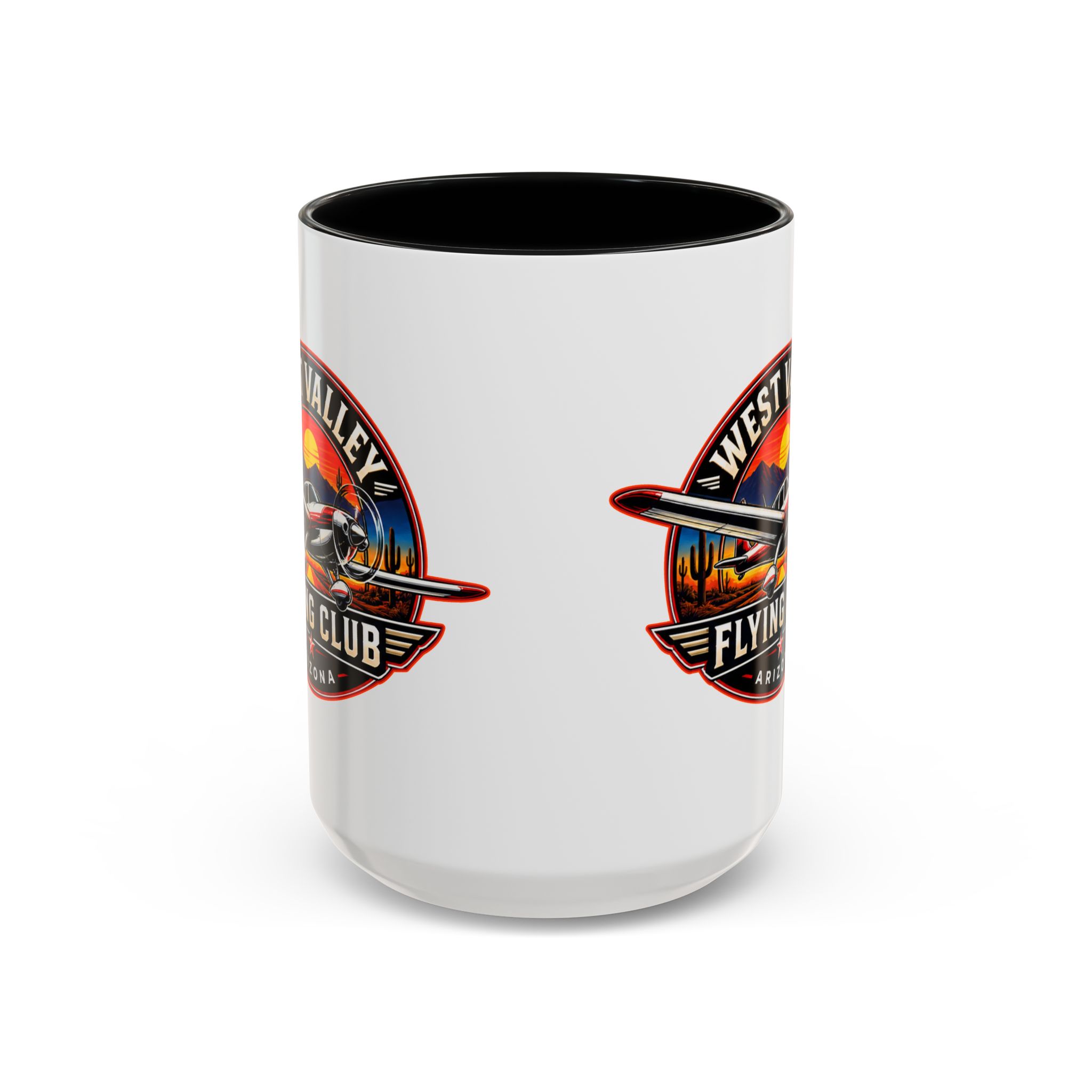 West Valley Flying Club Accent Coffee Mug — Arizona Aviation Logo (11/15oz) - Image 28