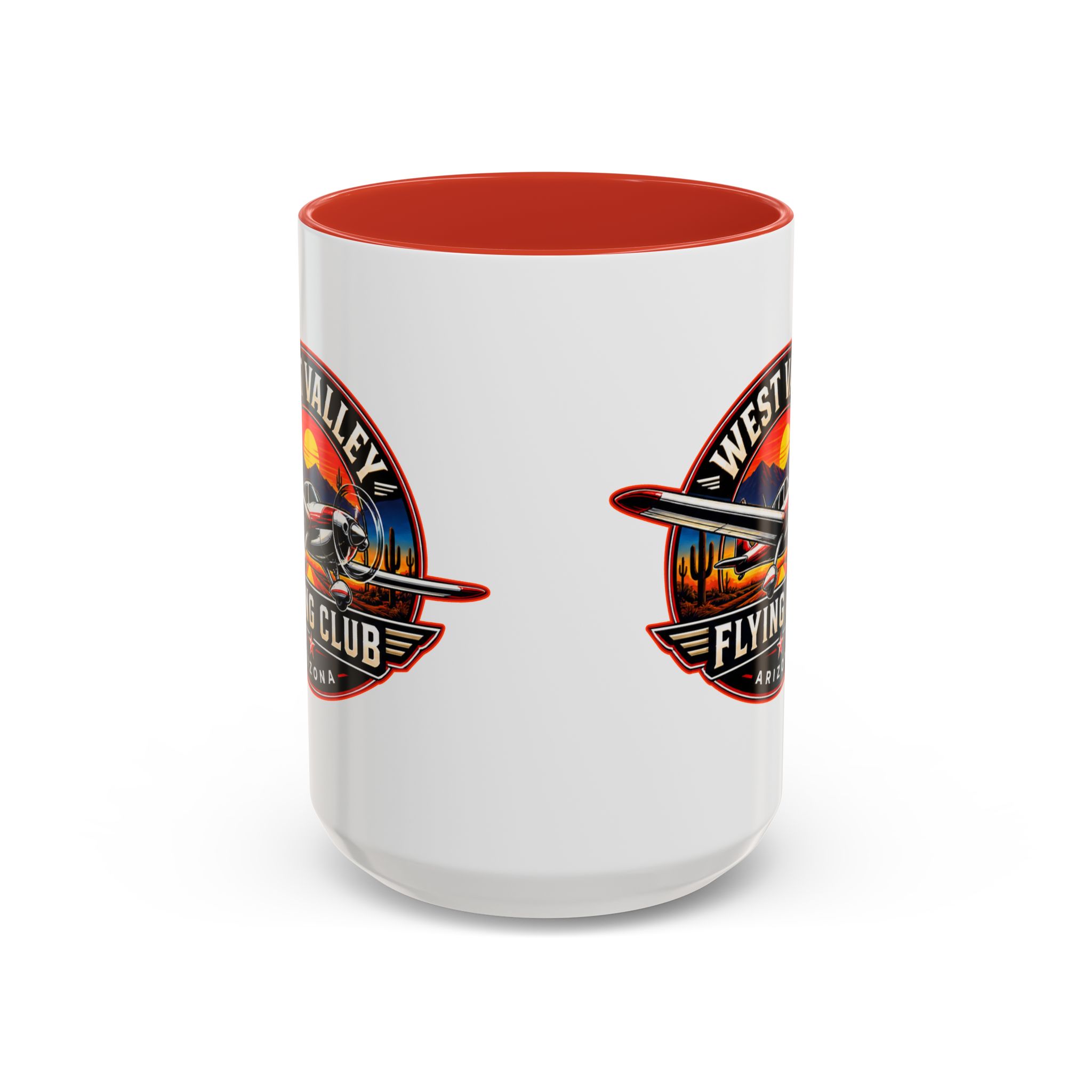 West Valley Flying Club Accent Coffee Mug — Arizona Aviation Logo (11/15oz) - Image 40