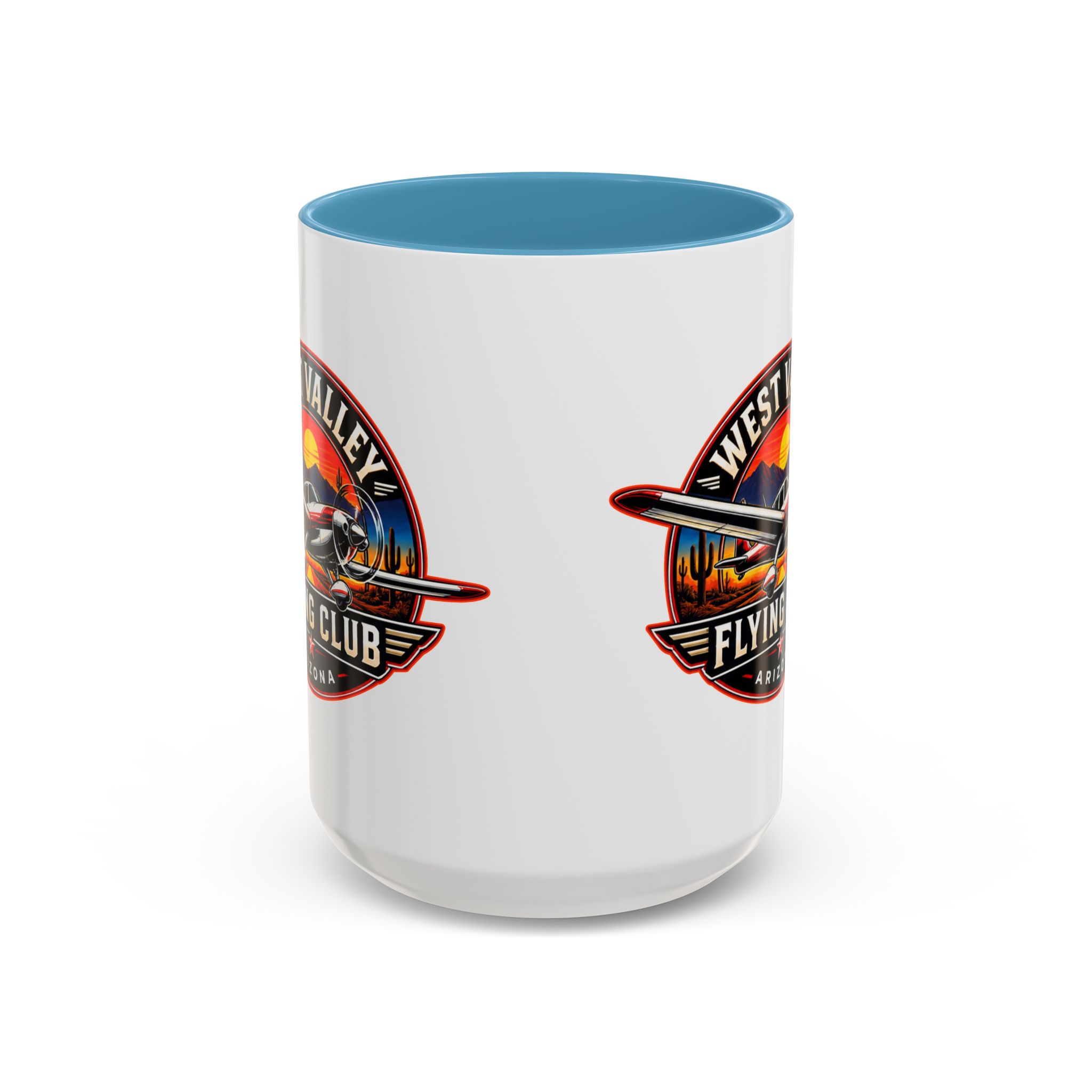 West Valley Flying Club Accent Coffee Mug — Arizona Aviation Logo (11/15oz) - Image 44
