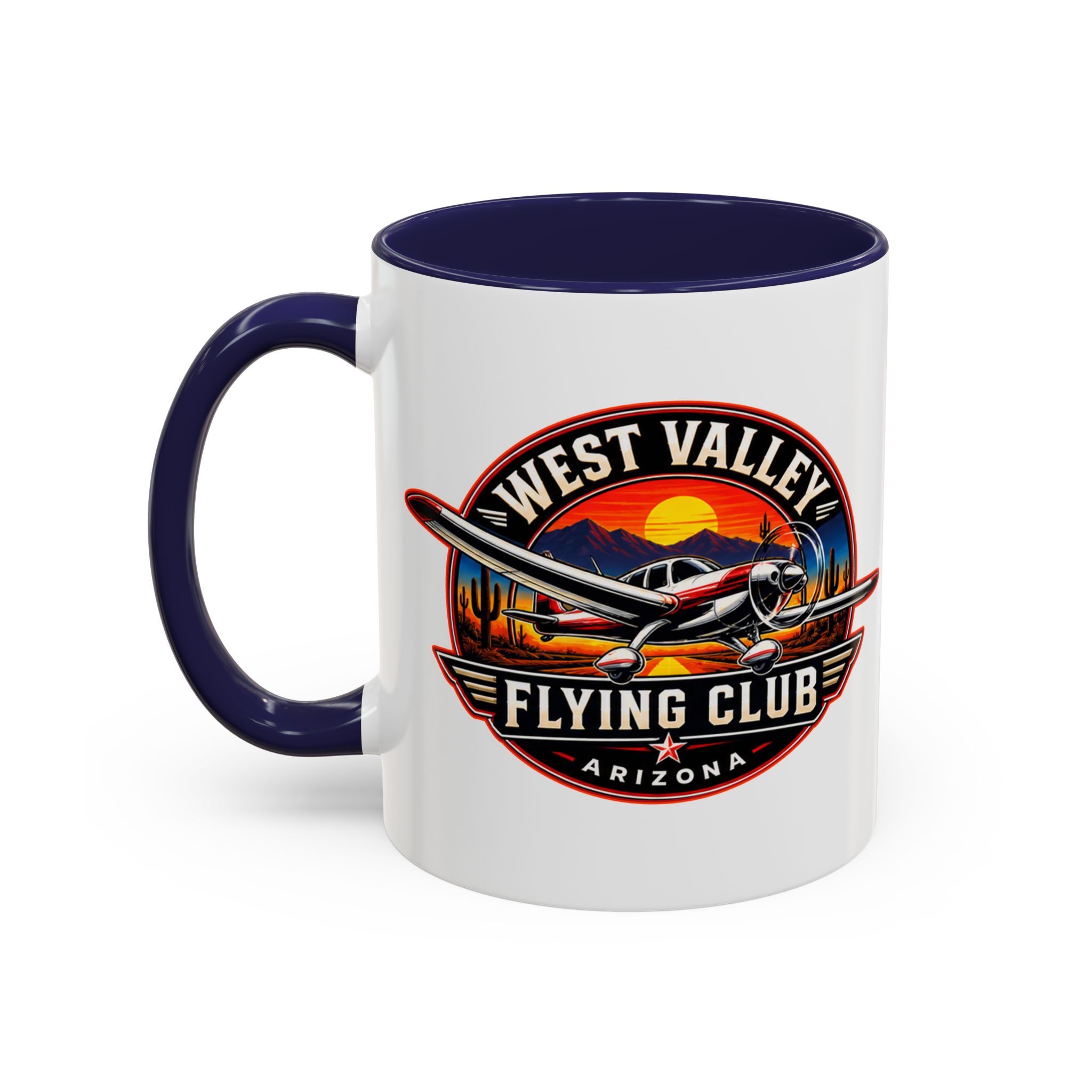 West Valley Flying Club Accent Coffee Mug — Arizona Aviation Logo (11/15oz) - Image 8