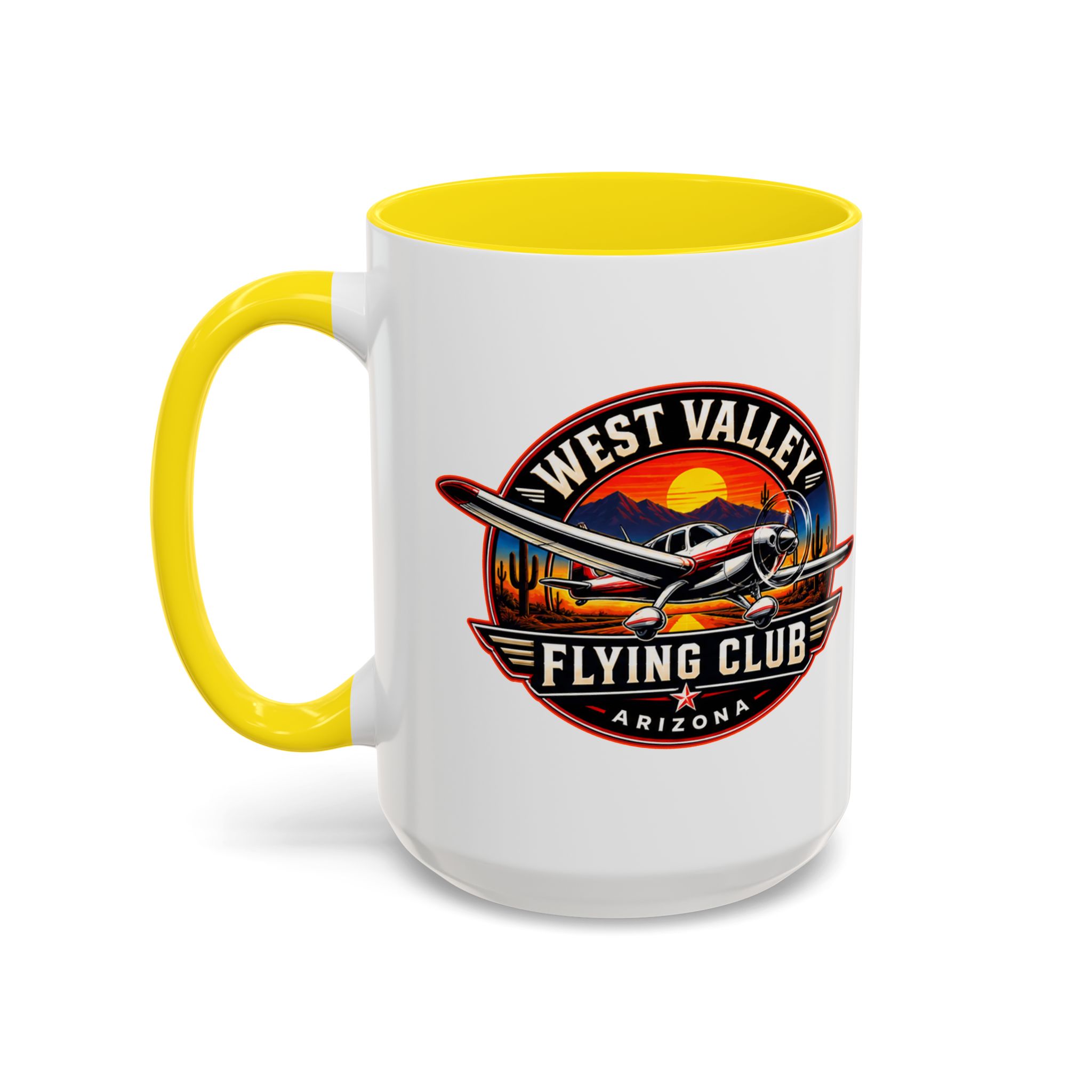 West Valley Flying Club Accent Coffee Mug — Arizona Aviation Logo (11/15oz) - Image 54
