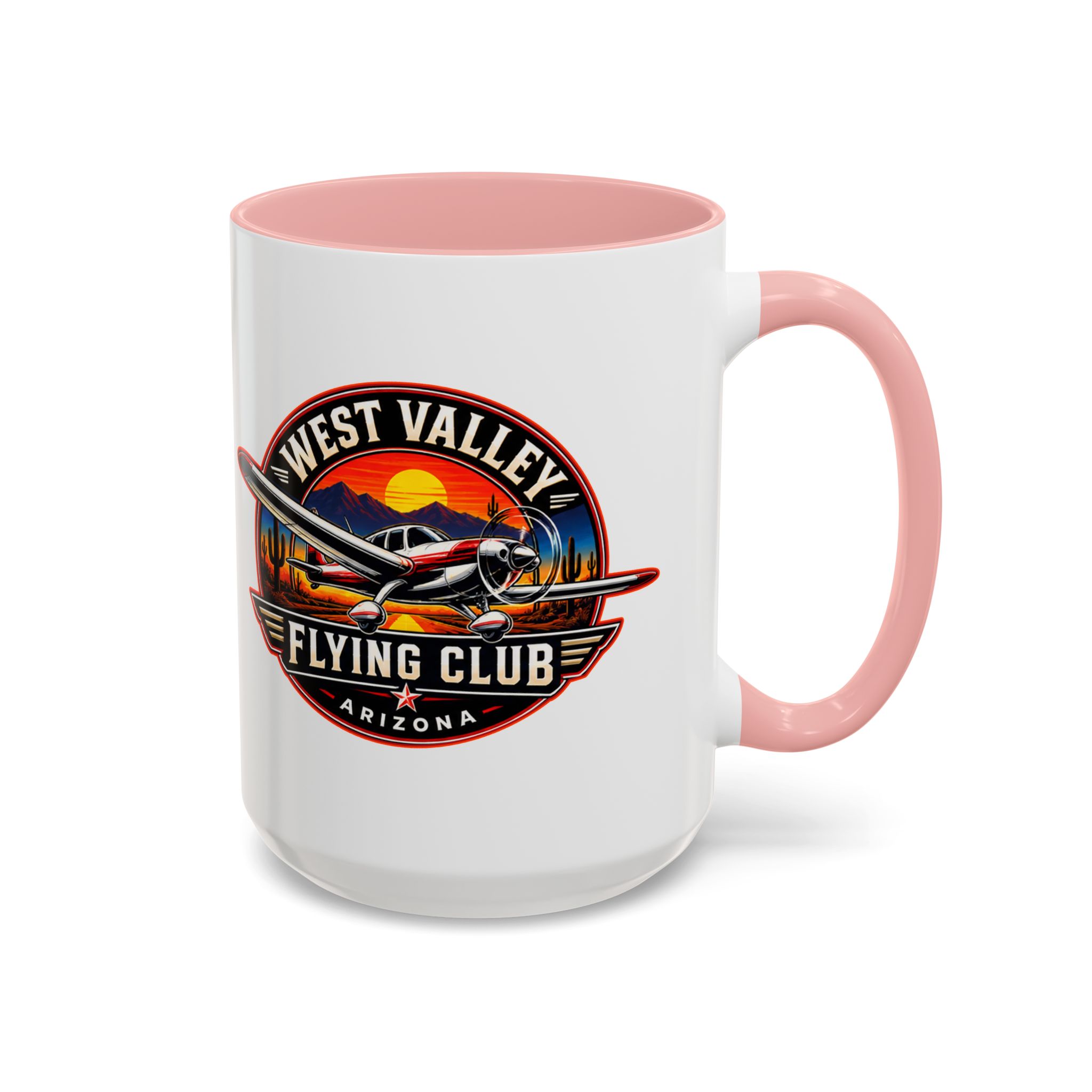 West Valley Flying Club Accent Coffee Mug — Arizona Aviation Logo (11/15oz) - Image 37