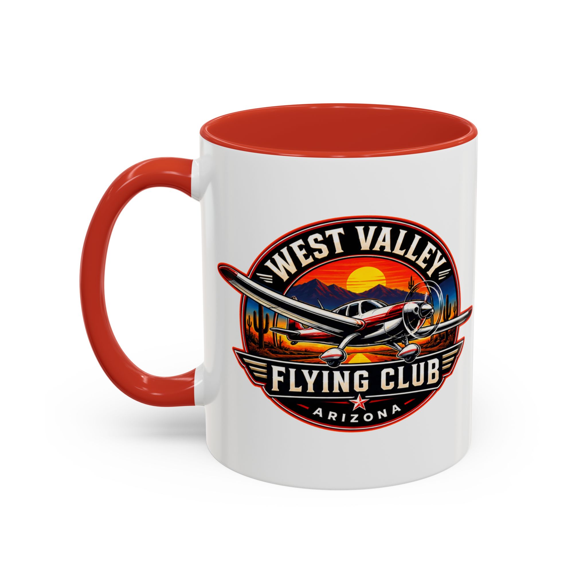 West Valley Flying Club Accent Coffee Mug — Arizona Aviation Logo (11/15oz) - Image 14