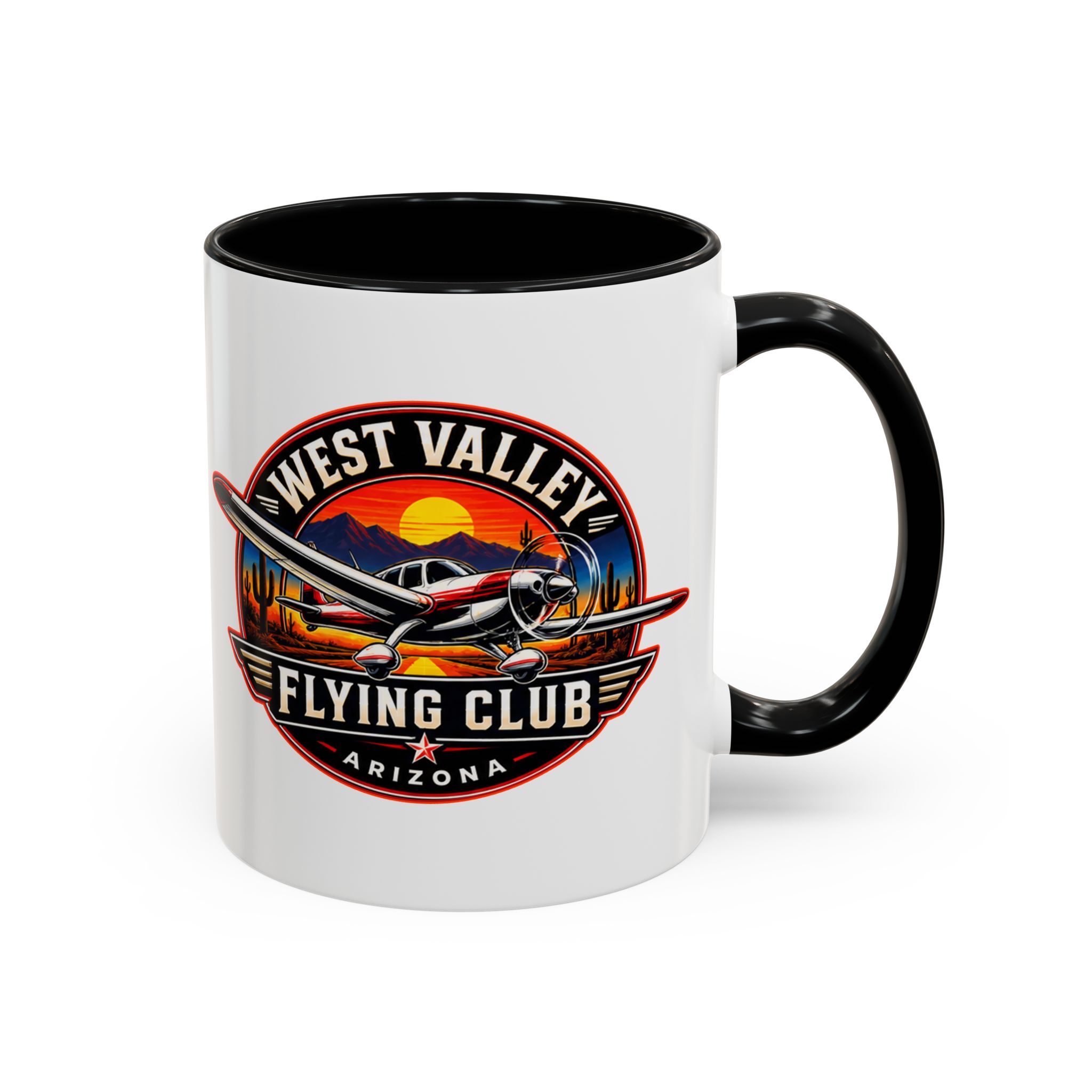 West Valley Flying Club Accent Coffee Mug — Arizona Aviation Logo (11/15oz) - Image 4