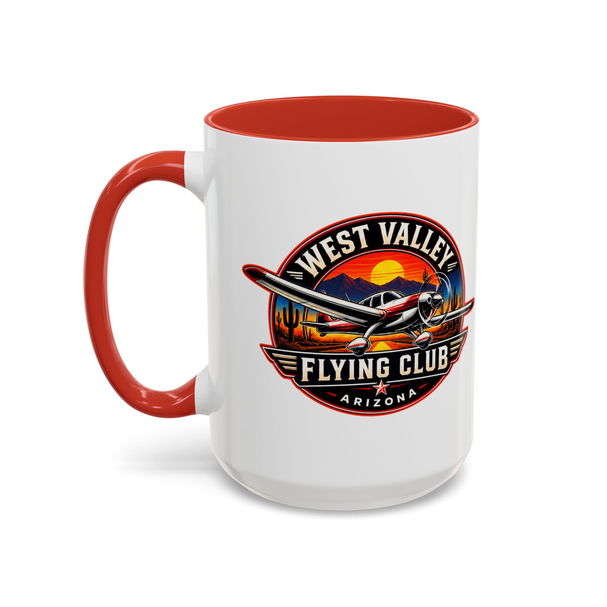 West Valley Flying Club Accent Coffee Mug — Arizona Aviation Logo (11/15oz) - Image 42
