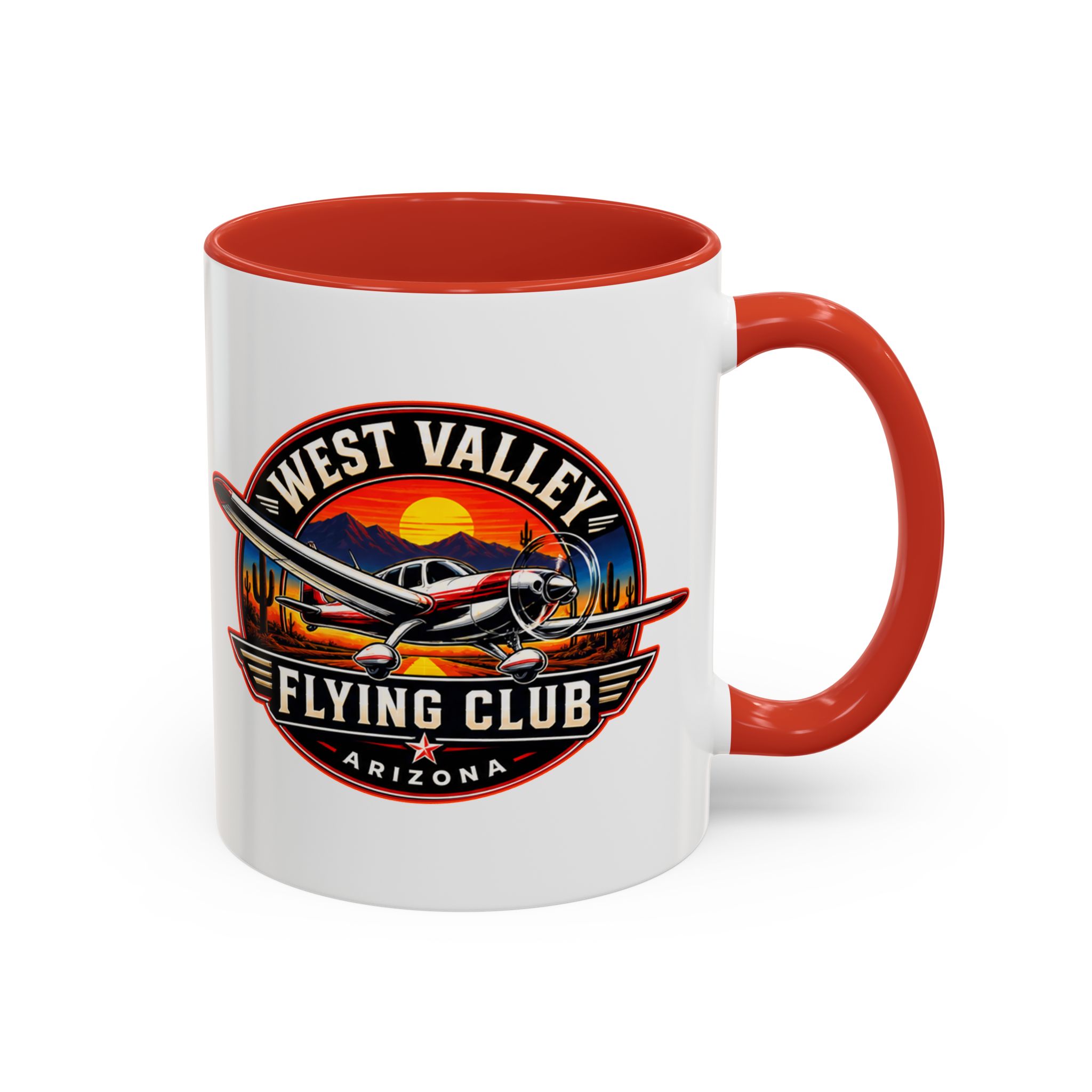 West Valley Flying Club Accent Coffee Mug — Arizona Aviation Logo (11/15oz) - Image 13