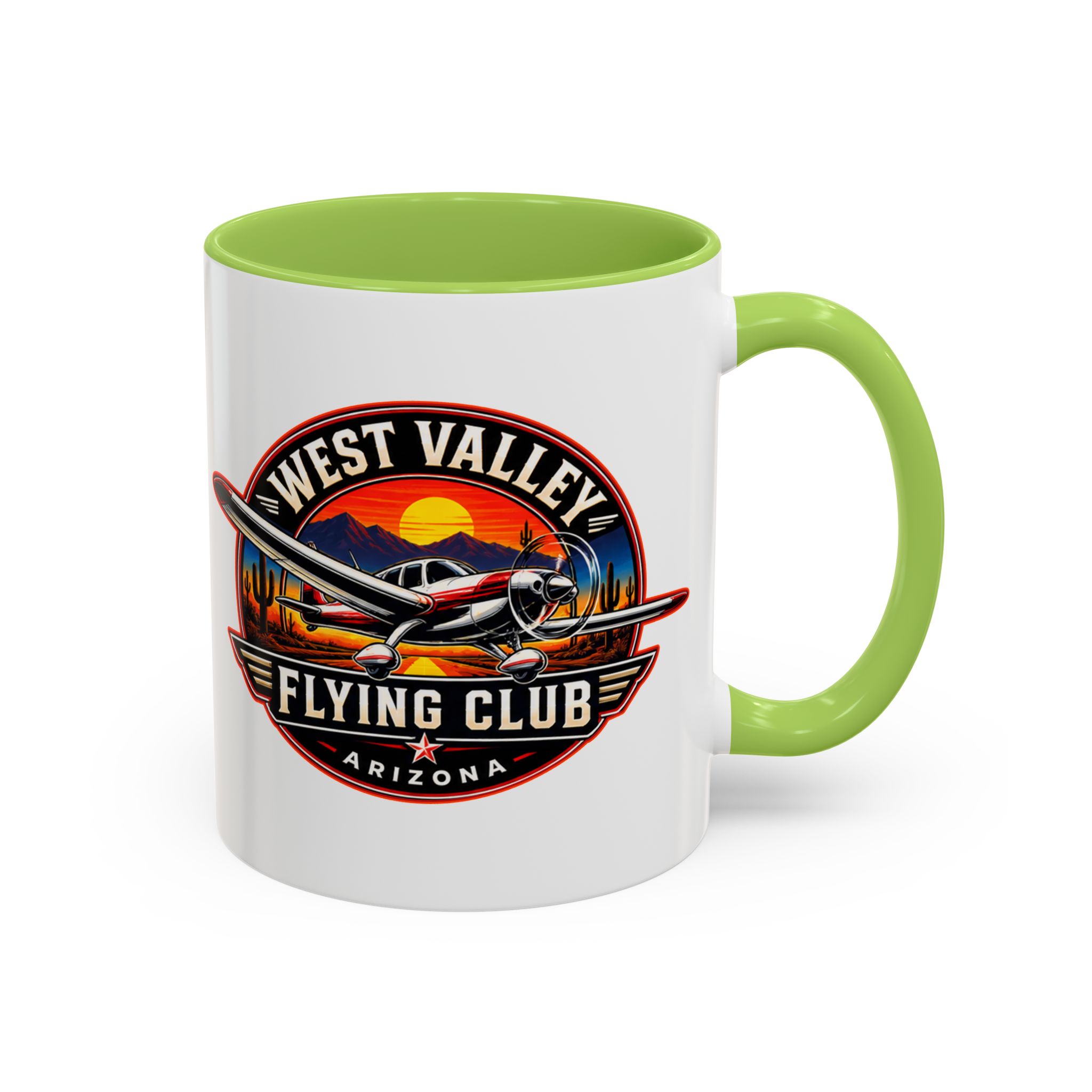 West Valley Flying Club Accent Coffee Mug — Arizona Aviation Logo (11/15oz) - Image 22