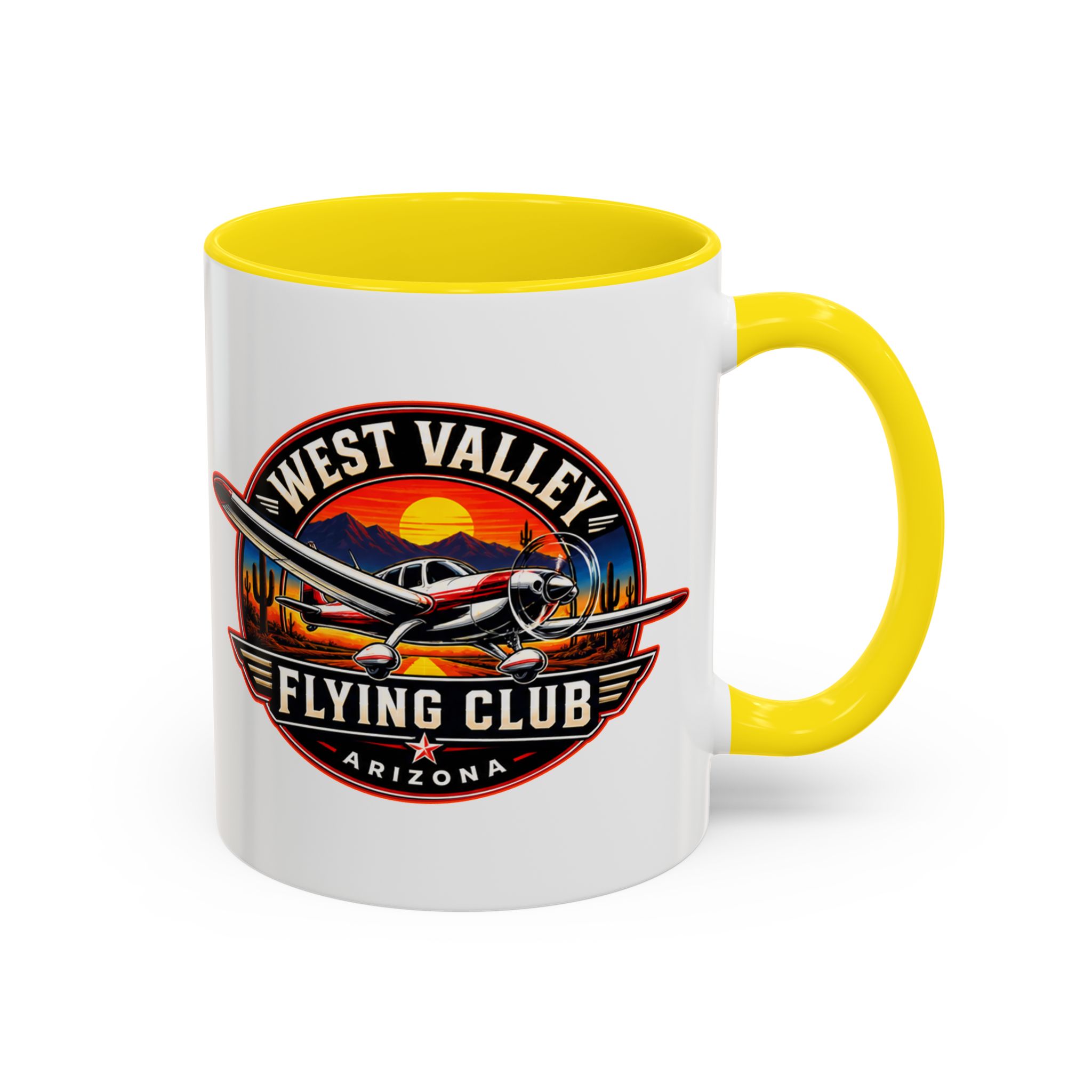 West Valley Flying Club Accent Coffee Mug — Arizona Aviation Logo (11/15oz) - Image 19