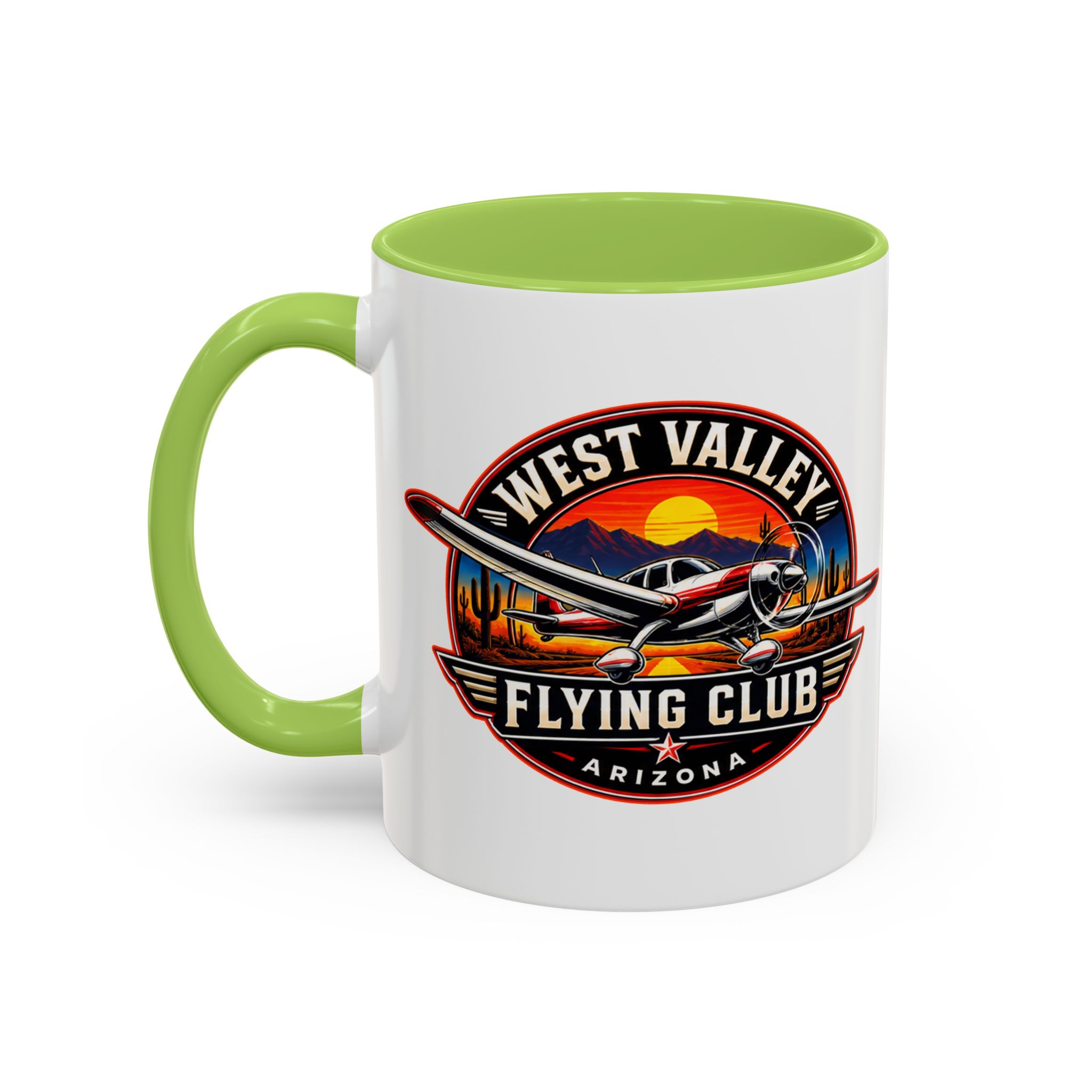West Valley Flying Club Accent Coffee Mug — Arizona Aviation Logo (11/15oz) - Image 23