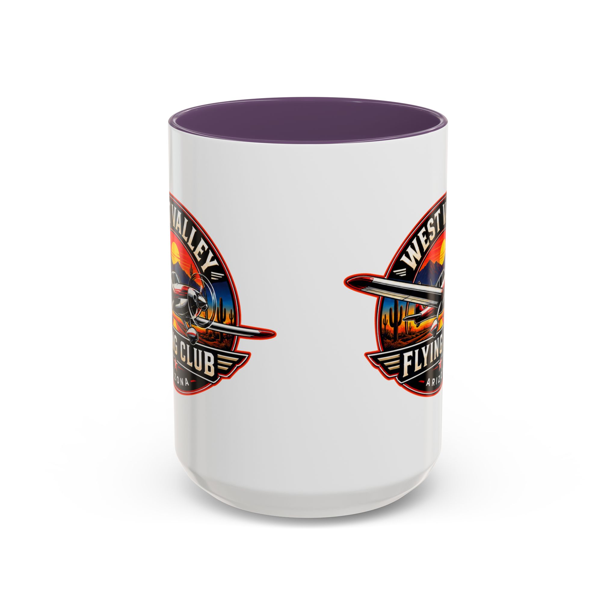 West Valley Flying Club Accent Coffee Mug — Arizona Aviation Logo (11/15oz) - Image 56