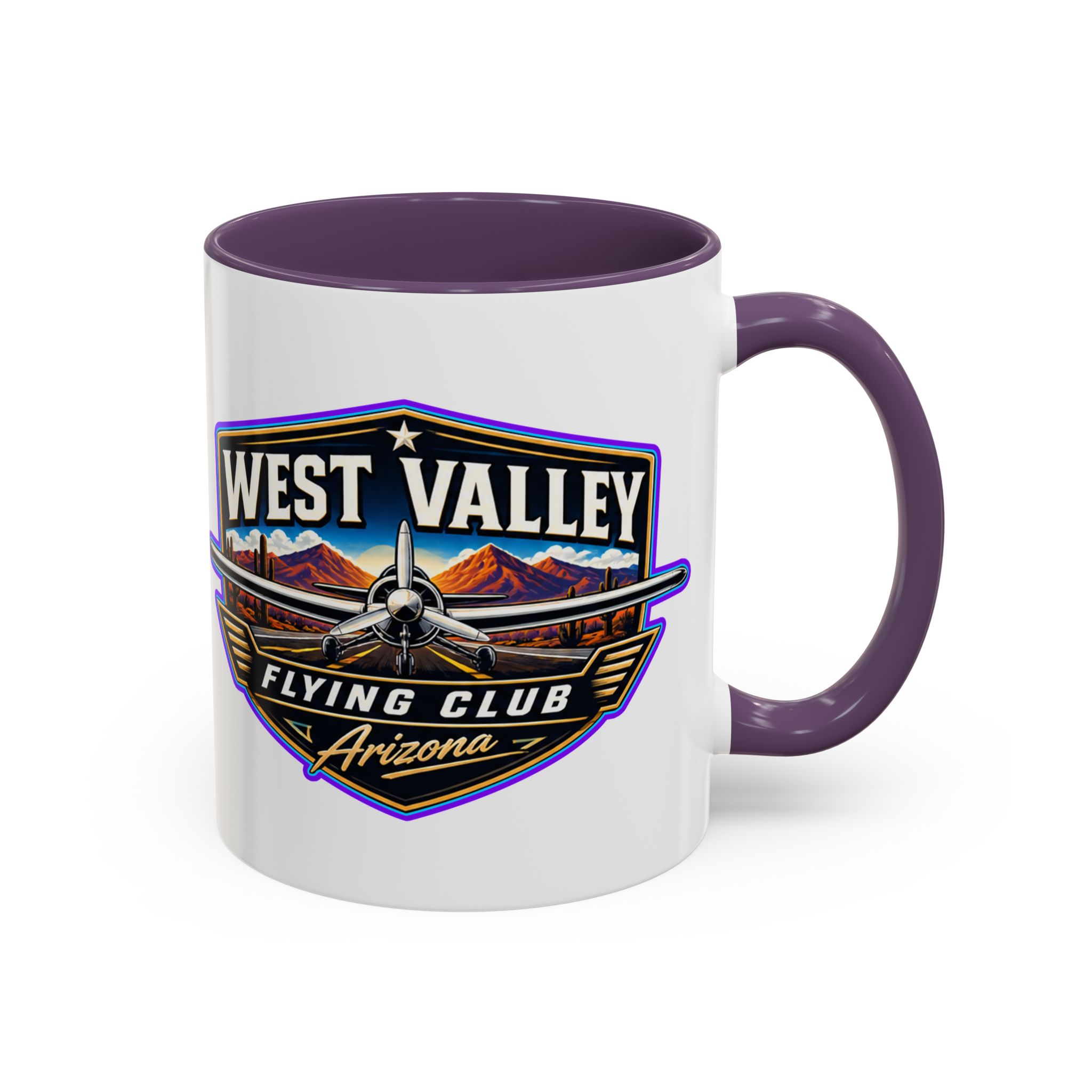 West Valley Flying Club Arizona Coffee Mug — Vintage Airplane Pilot Gift (11/15oz) - Image 26