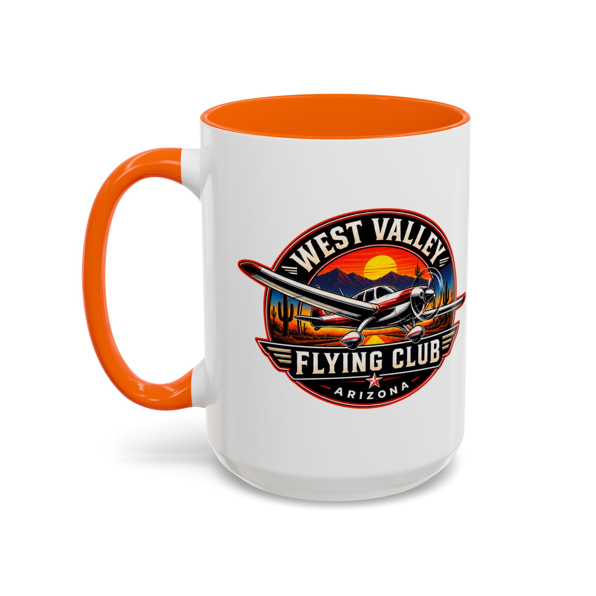 West Valley Flying Club Accent Coffee Mug — Arizona Aviation Logo (11/15oz) - Image 50