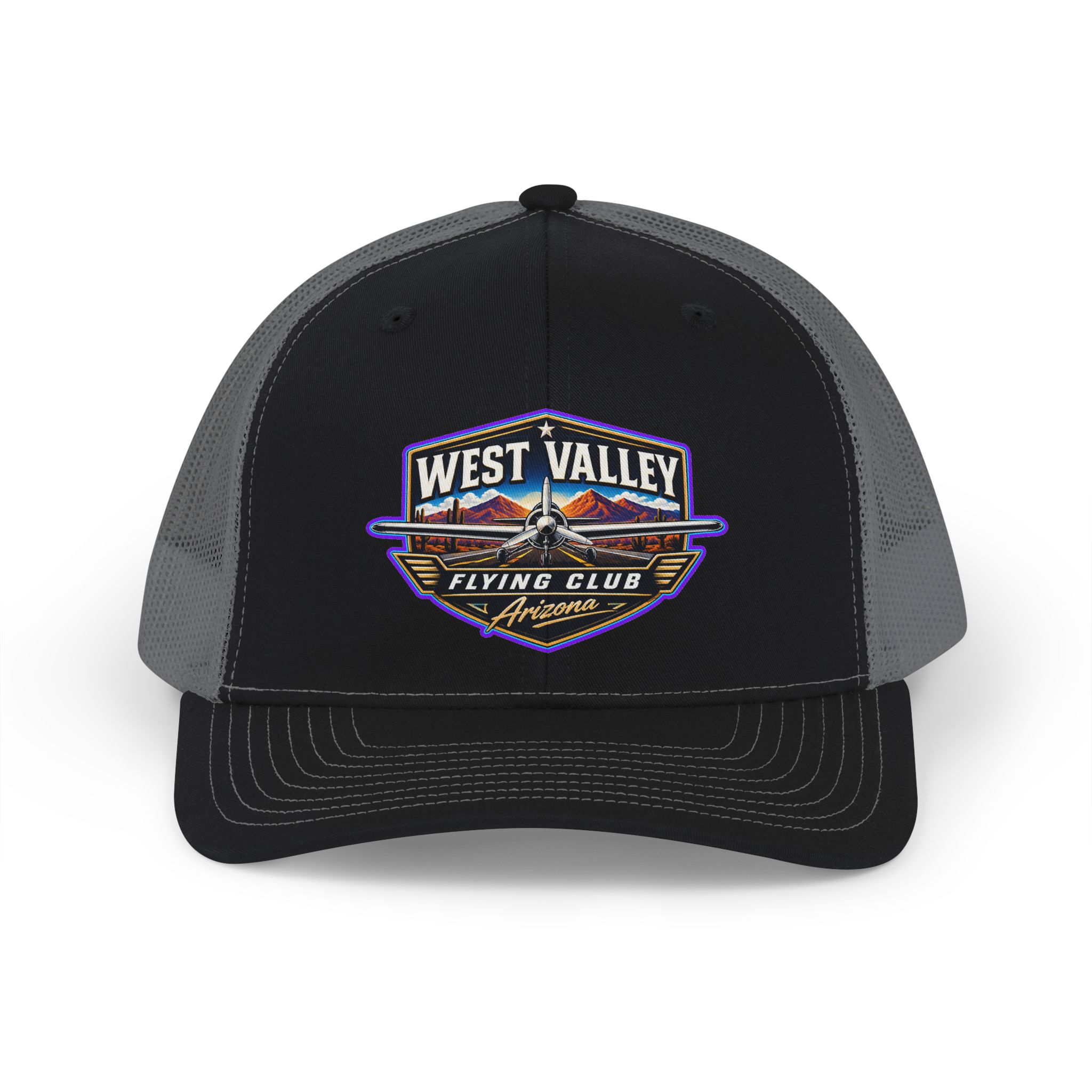 West Valley Flying Club Trucker Cap — Vintage Aviation Snapback Hat - Image 9