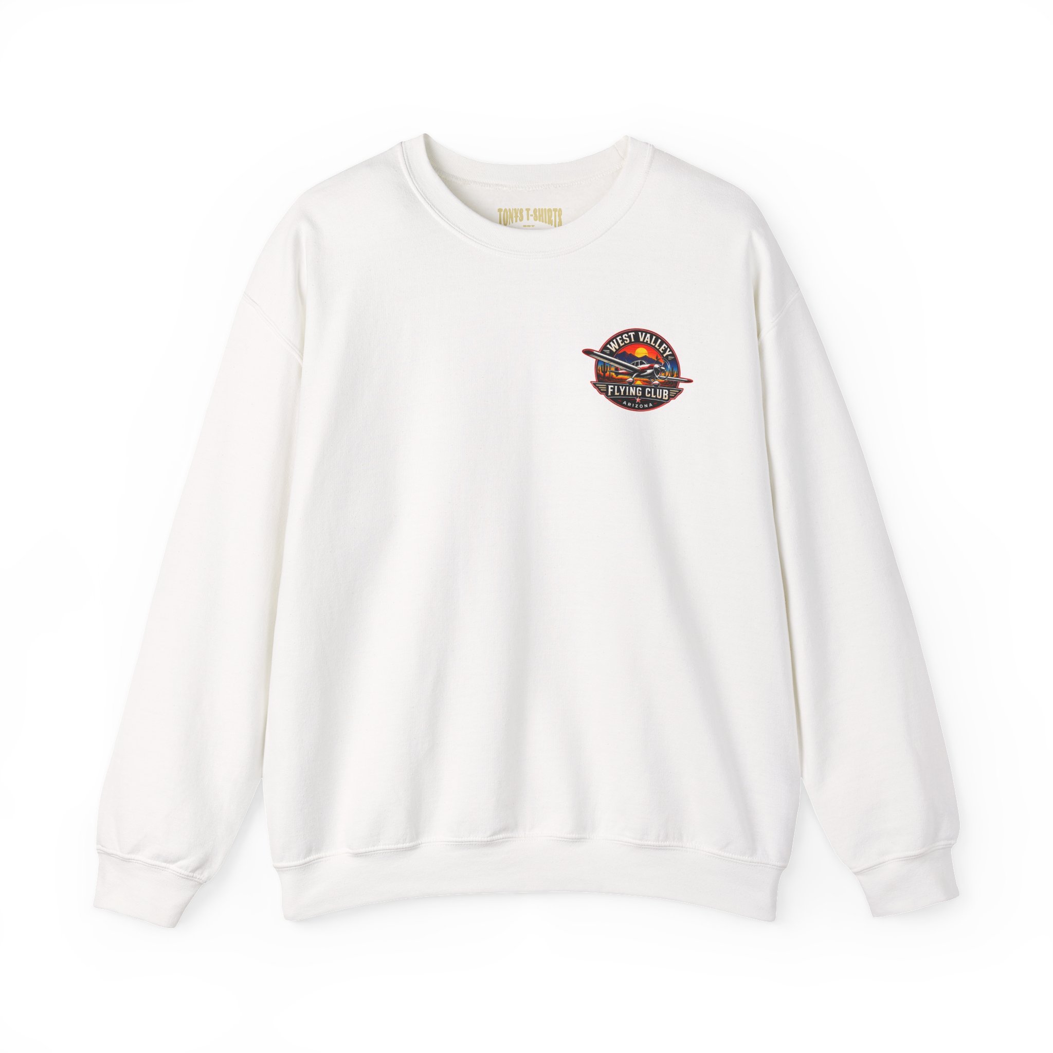 West Valley Flying Club Crewneck Sweatshirt — Vintage Airplane Logo - Image 3