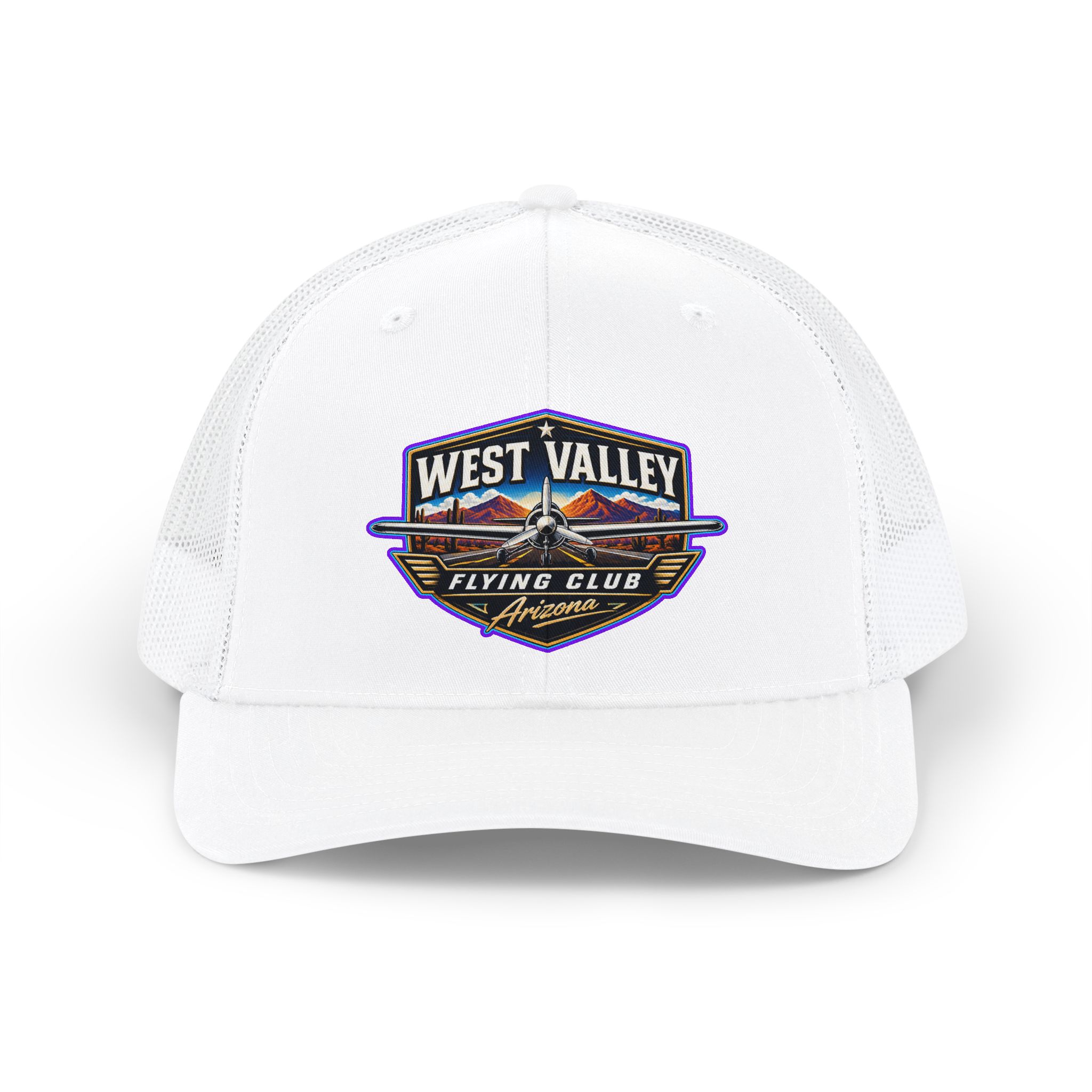 West Valley Flying Club Trucker Cap — Vintage Aviation Snapback Hat - Image 5