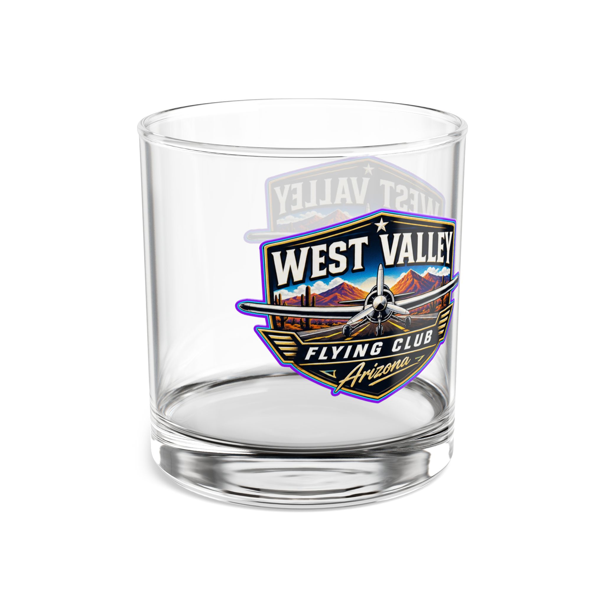 West Valley Flying Club 10oz Rocks Glass — Aviation Whiskey Tumbler - Image 4