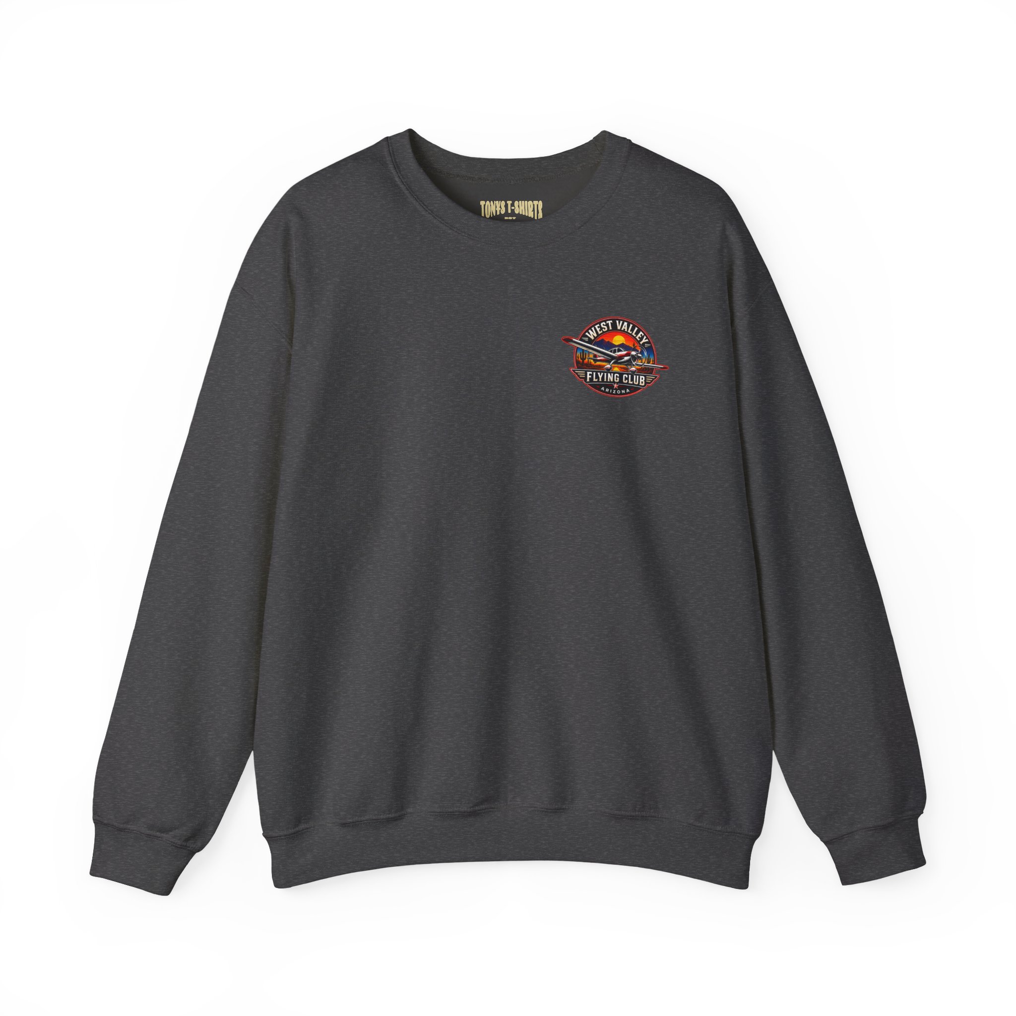 West Valley Flying Club Crewneck Sweatshirt — Vintage Airplane Logo - Image 9