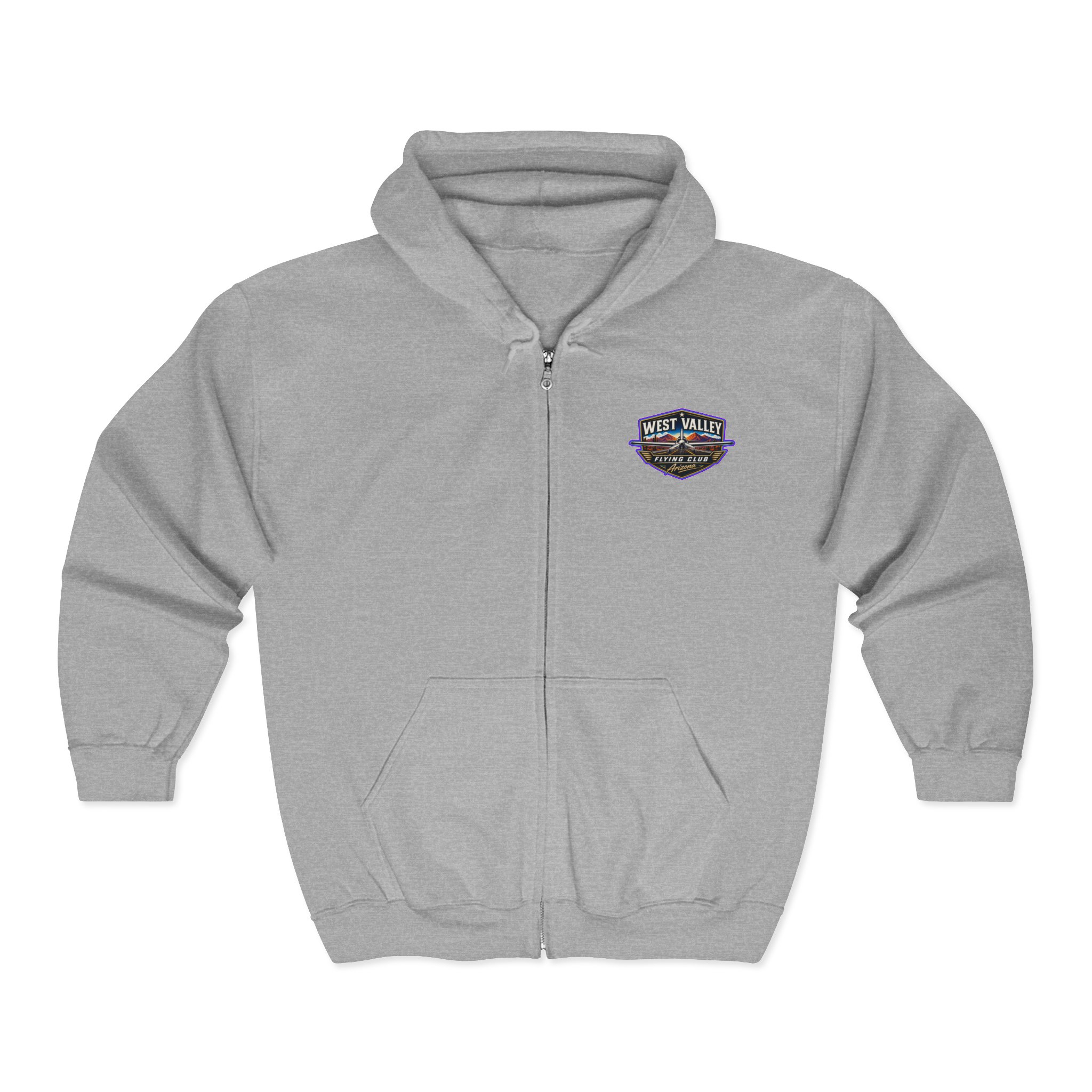 West Valley Flying Club Full-Zip Hoodie — Vintage Aviation Logo Jacket - Image 5