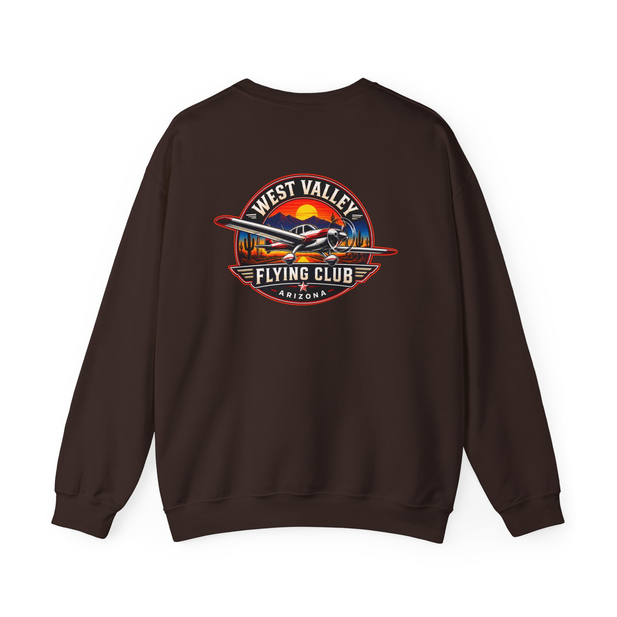 West Valley Flying Club Crewneck Sweatshirt — Vintage Airplane Logo - Image 8