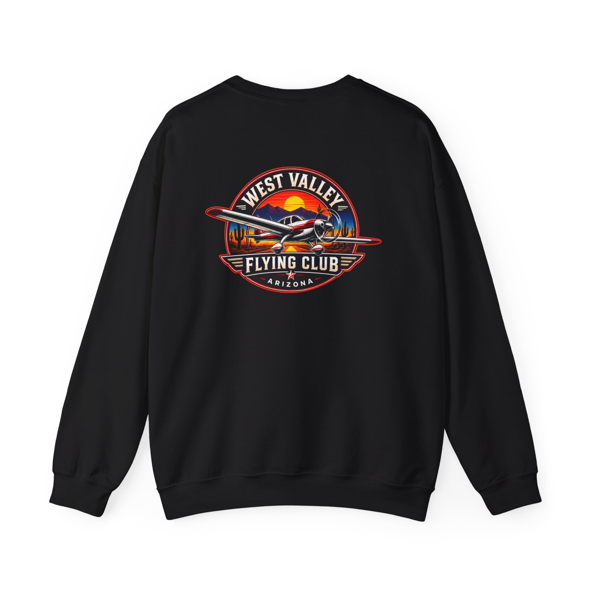 West Valley Flying Club Crewneck Sweatshirt — Vintage Airplane Logo - Image 6