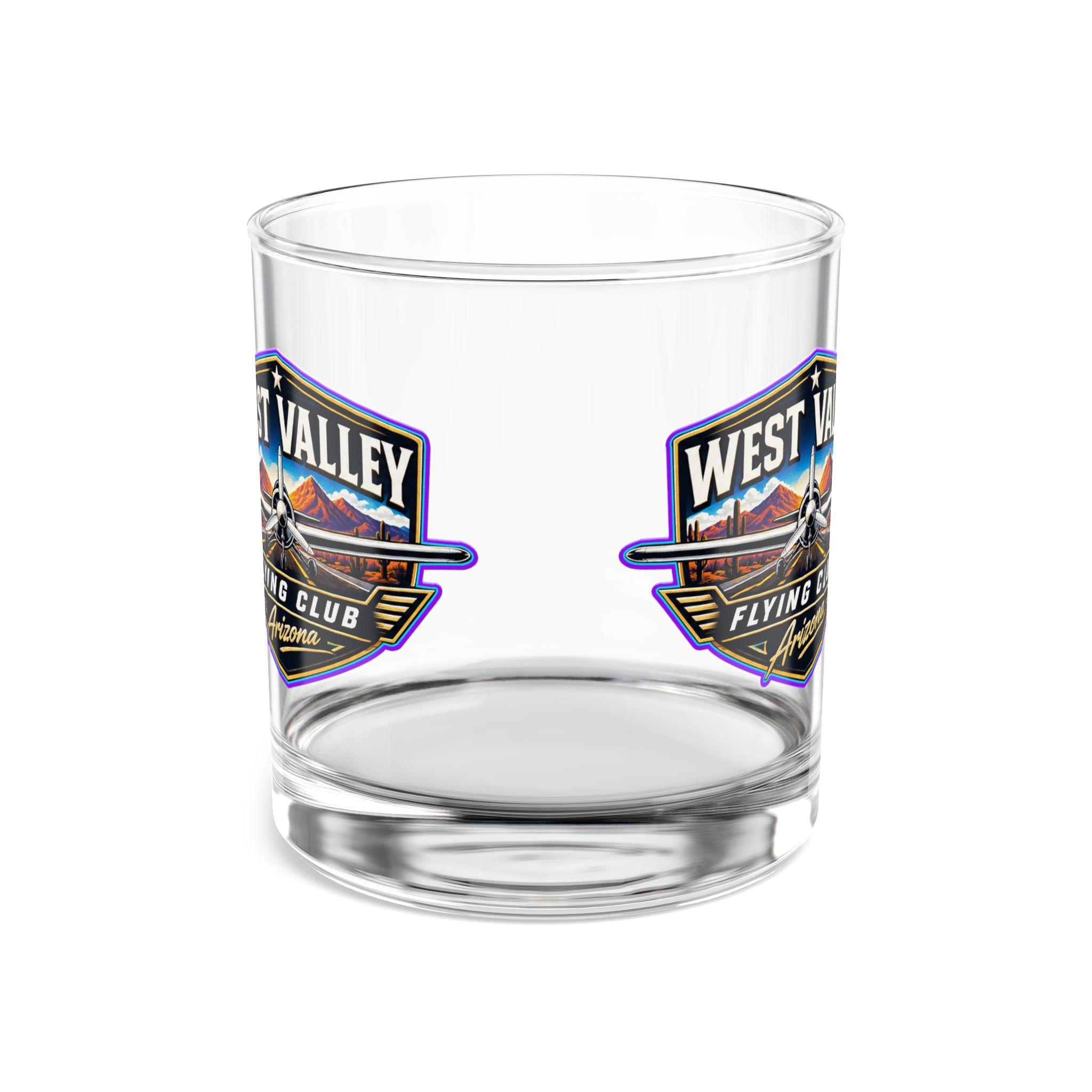 West Valley Flying Club 10oz Rocks Glass — Aviation Whiskey Tumbler - Image 3
