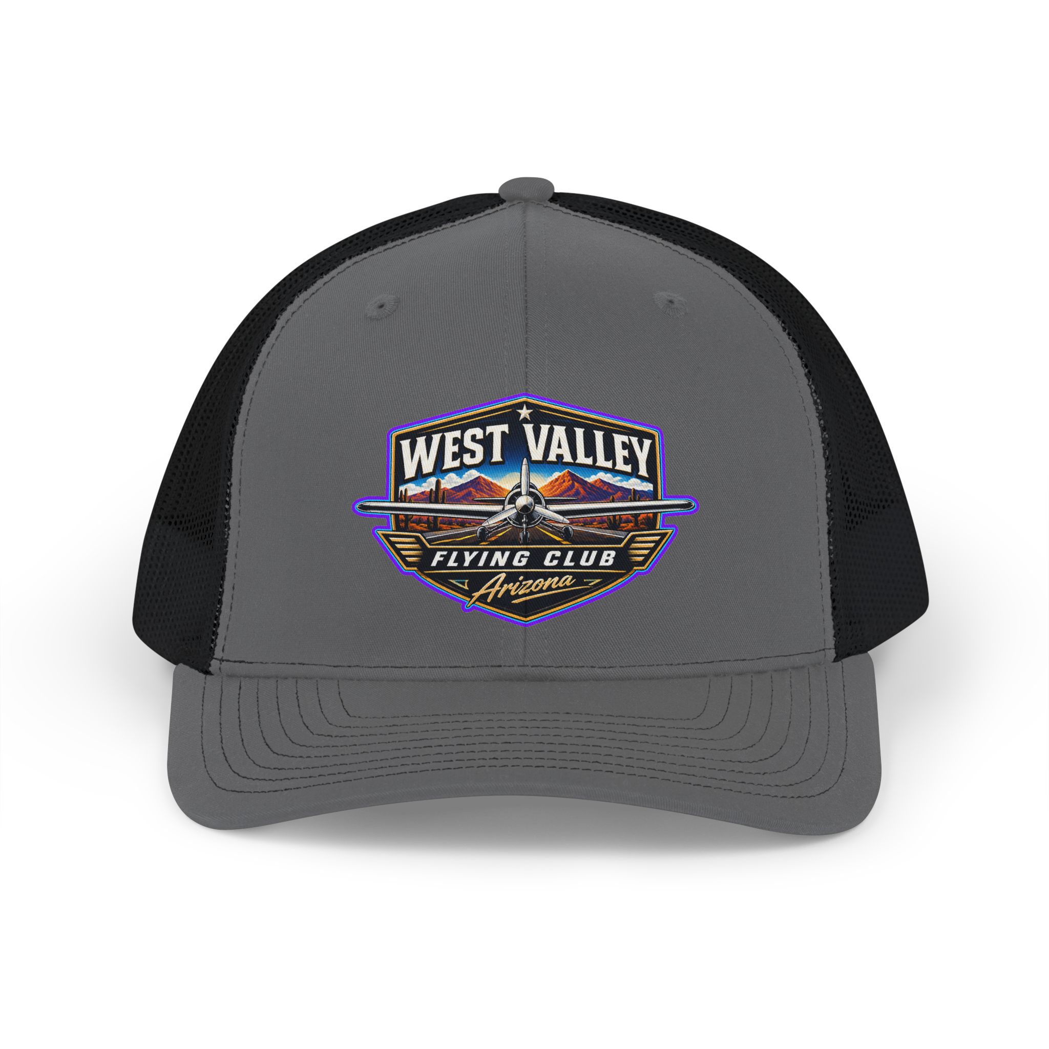 West Valley Flying Club Trucker Cap — Vintage Aviation Snapback Hat