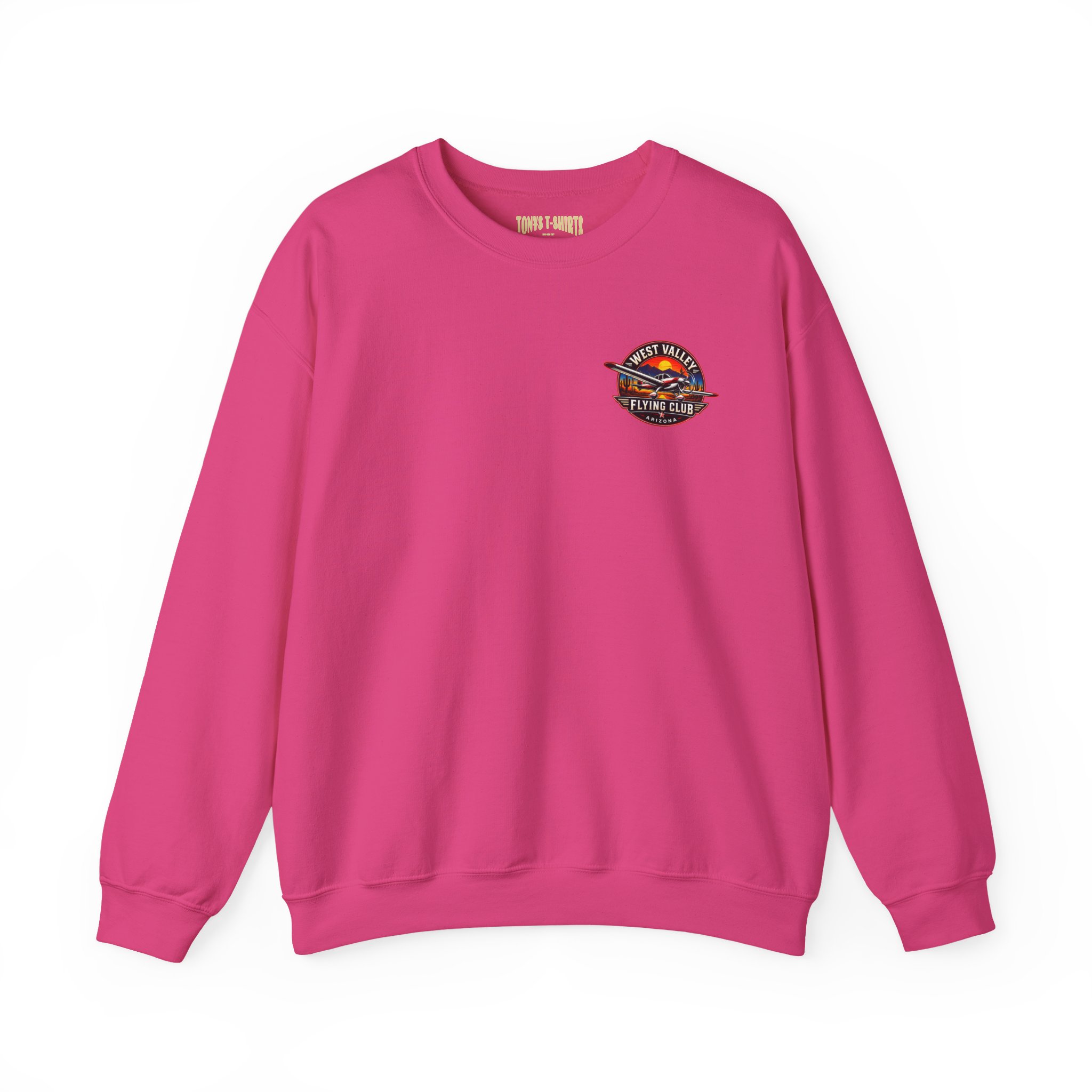 West Valley Flying Club Crewneck Sweatshirt — Vintage Airplane Logo - Image 13
