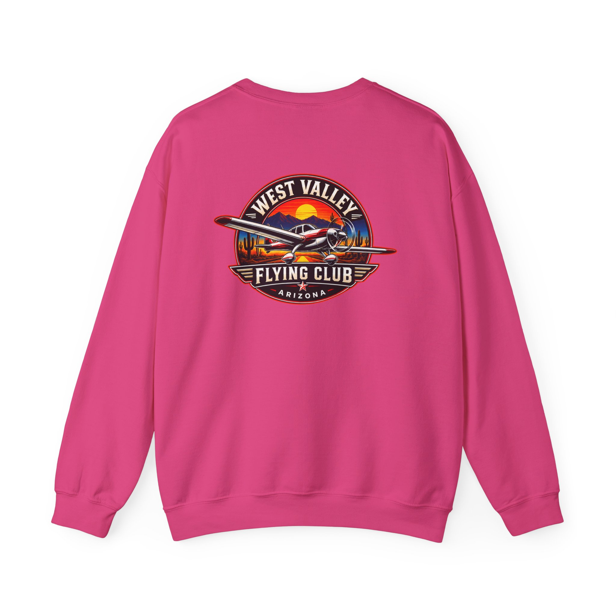West Valley Flying Club Crewneck Sweatshirt — Vintage Airplane Logo - Image 14