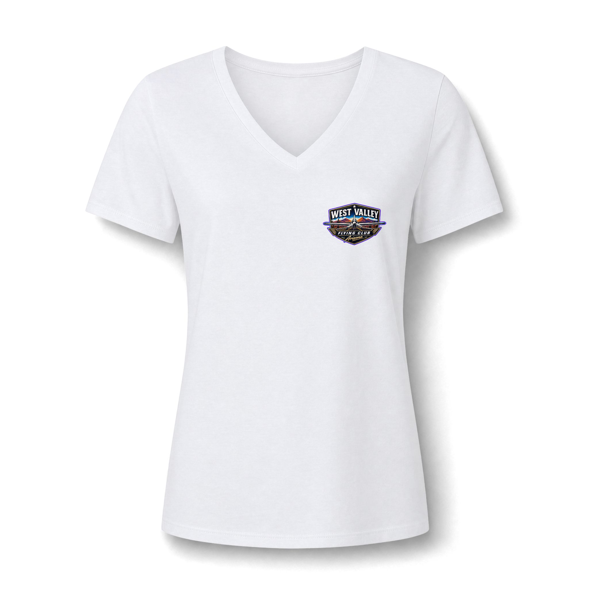 Women's V-Neck Tee — West Valley flying Club - Image 3