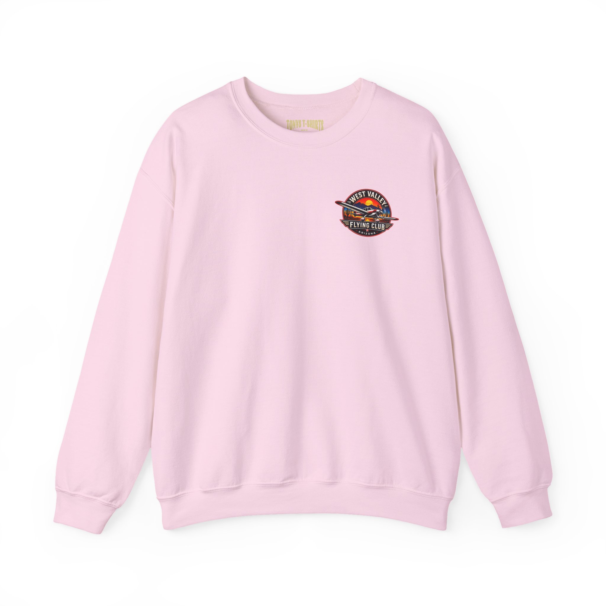 West Valley Flying Club Crewneck Sweatshirt — Vintage Airplane Logo - Image 11