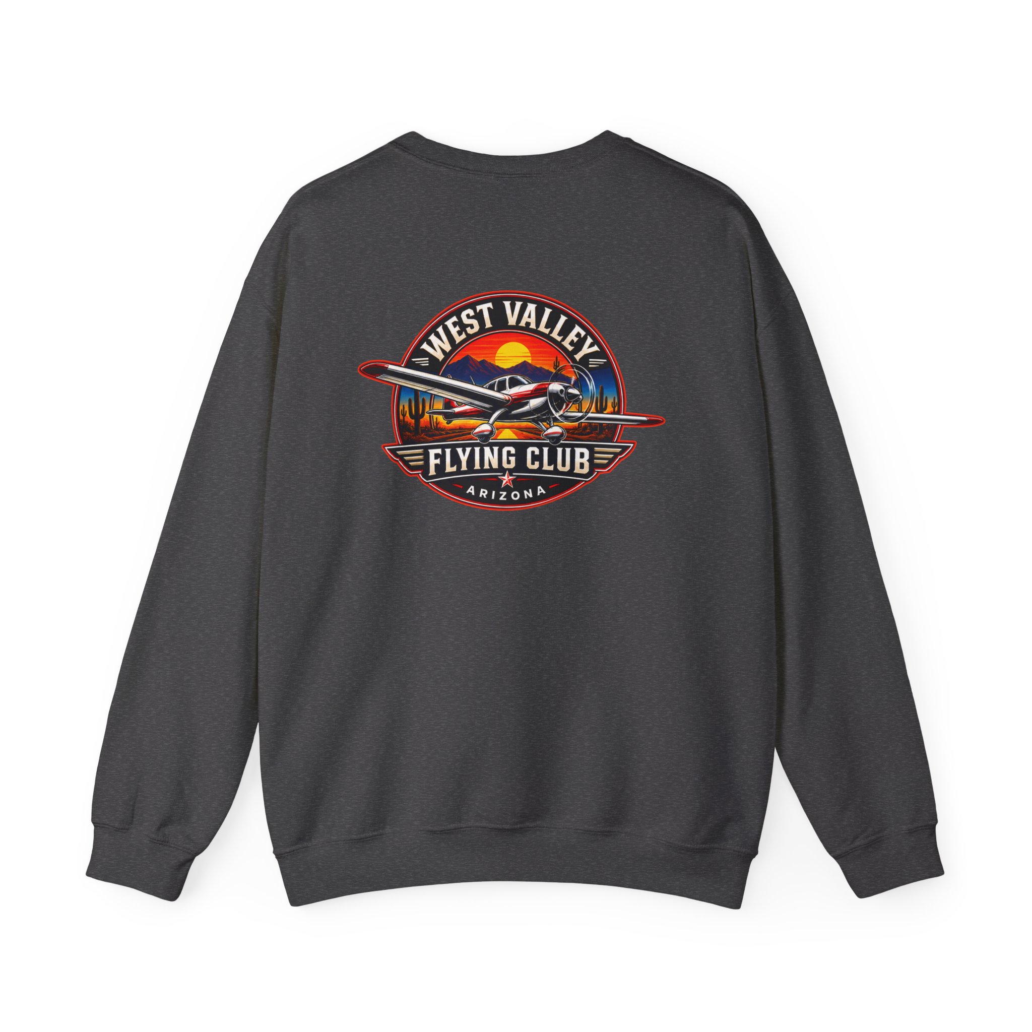 West Valley Flying Club Crewneck Sweatshirt — Vintage Airplane Logo - Image 10