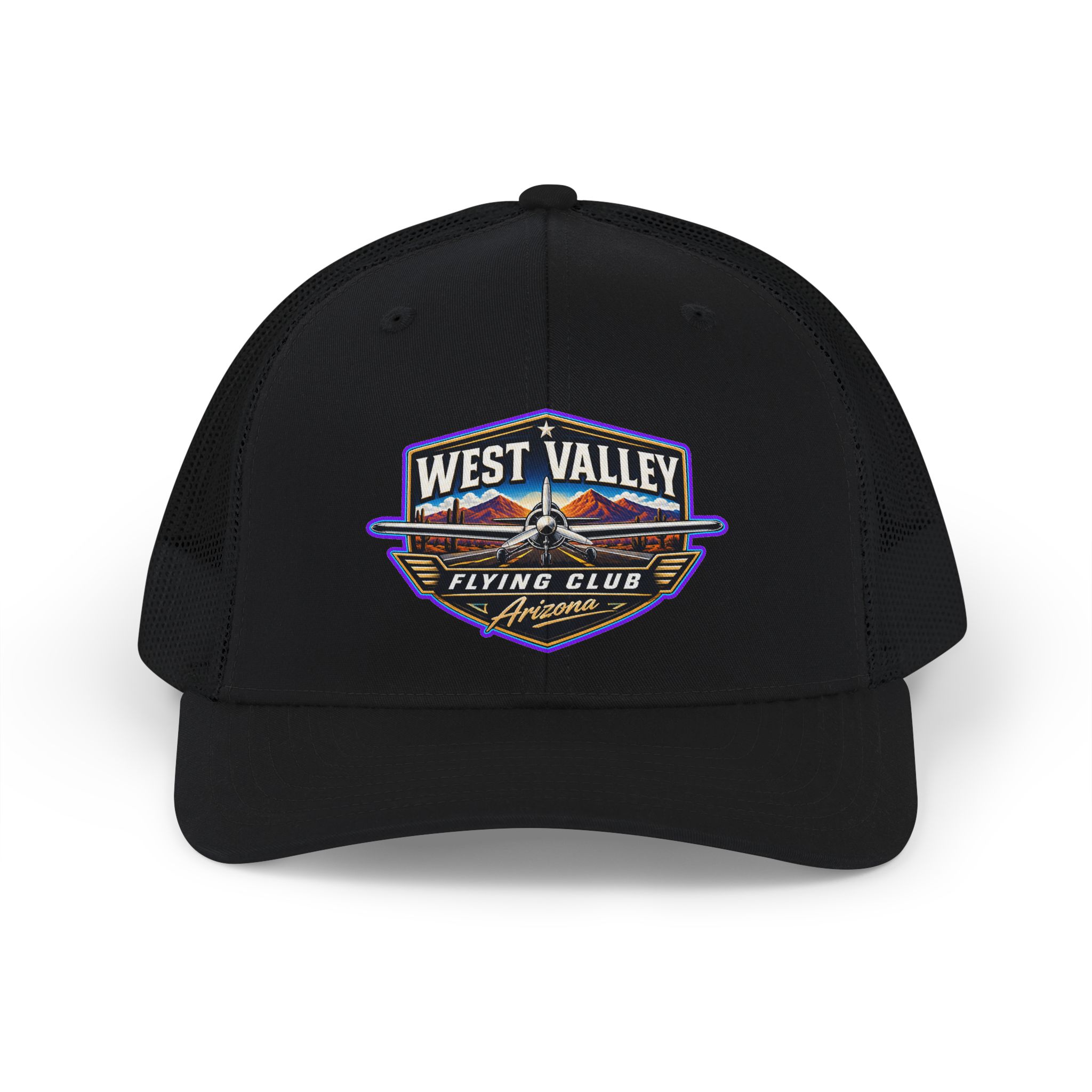 West Valley Flying Club Trucker Cap — Vintage Aviation Snapback Hat - Image 13