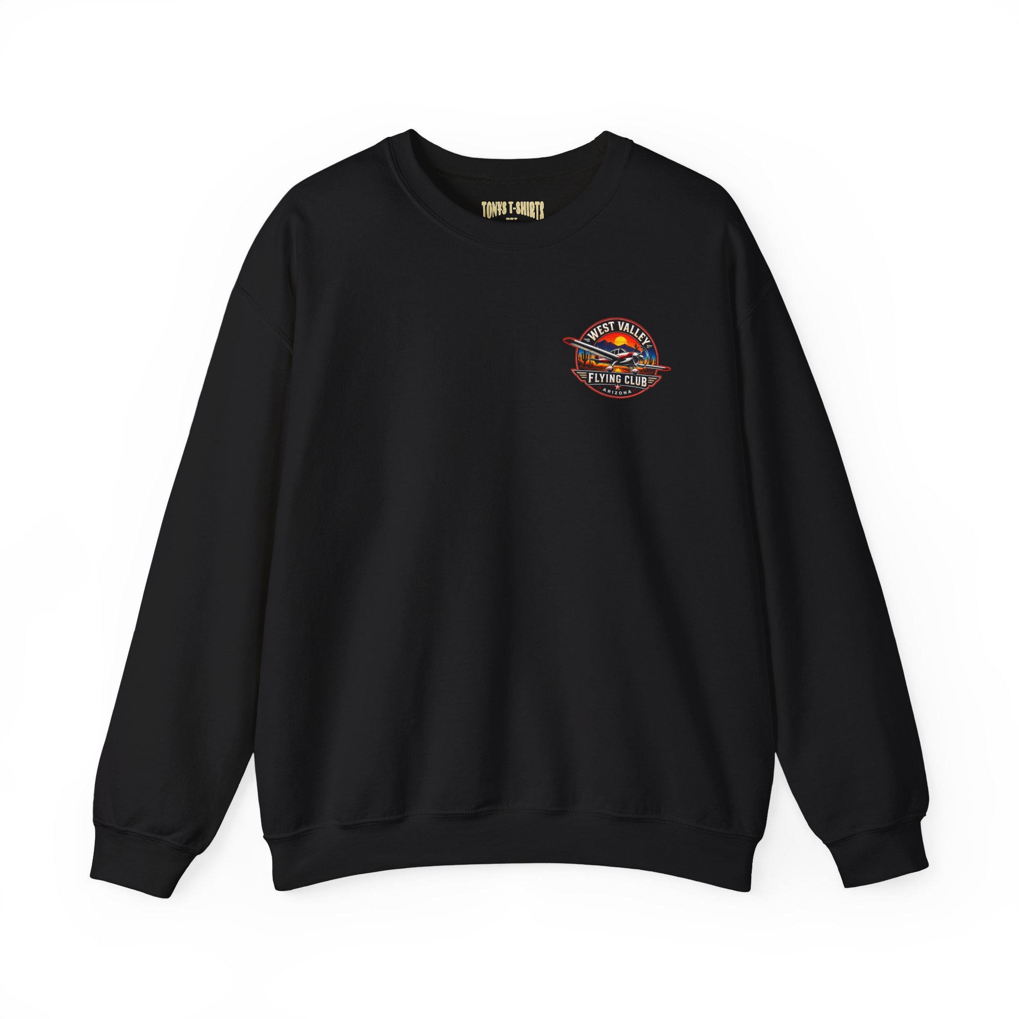 West Valley Flying Club Crewneck Sweatshirt — Vintage Airplane Logo - Image 5