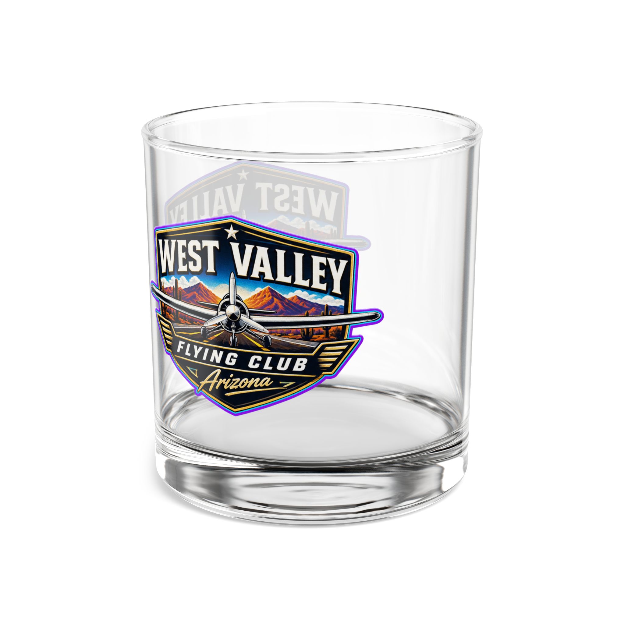 West Valley Flying Club 10oz Rocks Glass — Aviation Whiskey Tumbler