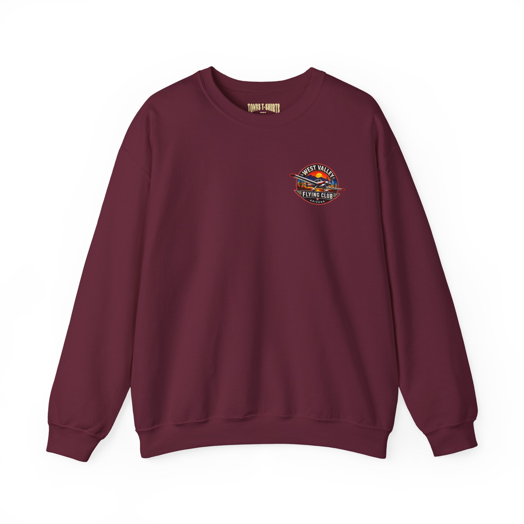 West Valley Flying Club Crewneck Sweatshirt — Vintage Airplane Logo