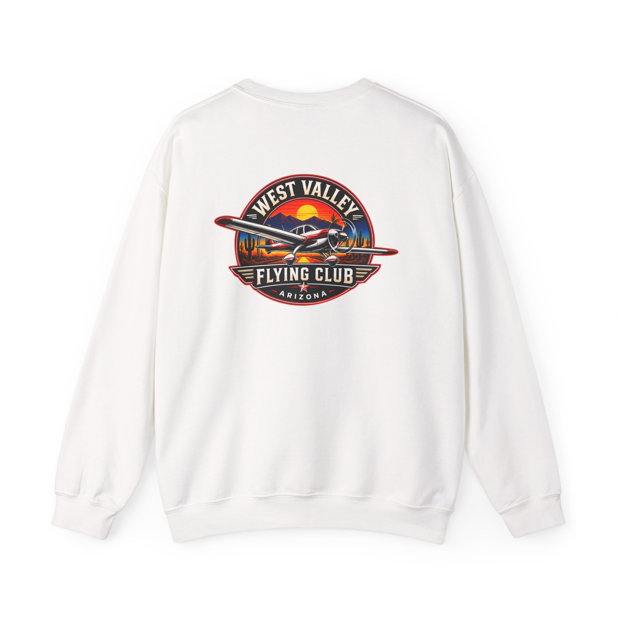 West Valley Flying Club Crewneck Sweatshirt — Vintage Airplane Logo - Image 4